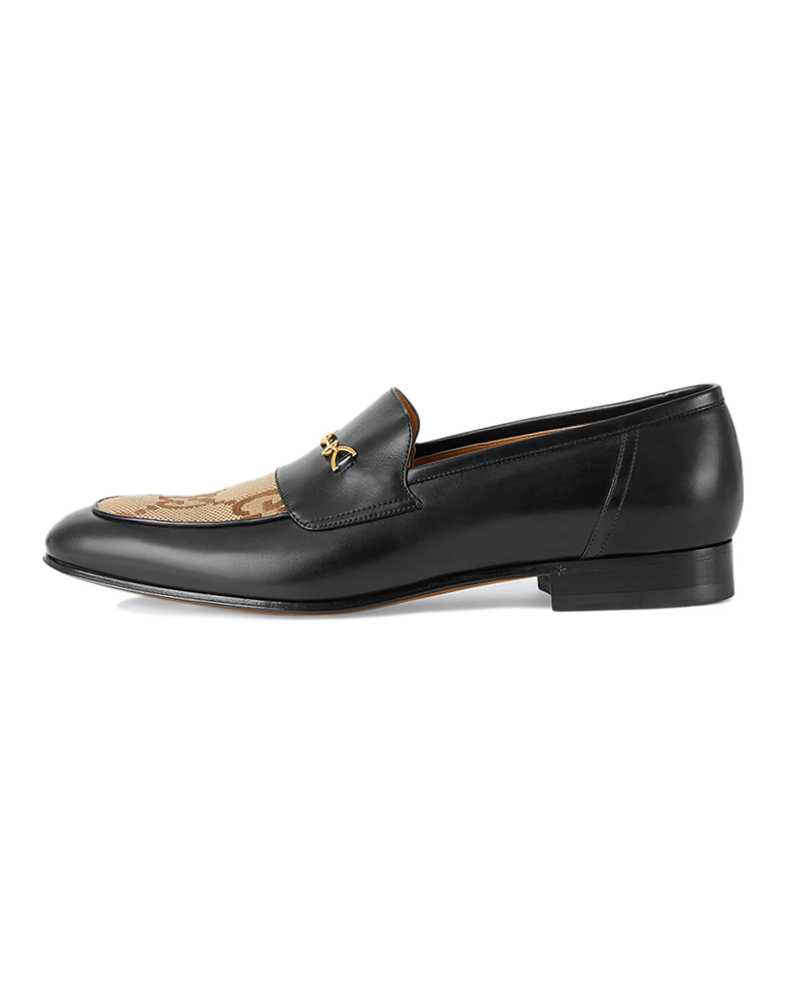 GUCCI Jordaan GG Canvas Loafers