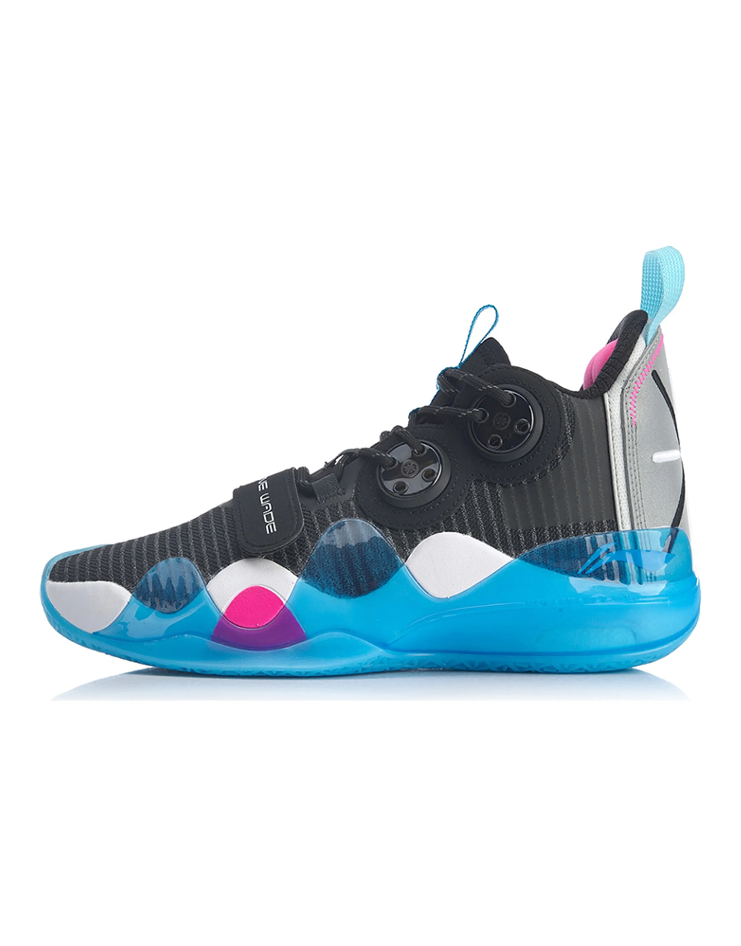 LiNing Way Of Wade Anti-Slip Wear-Resistant Mid-Top Basketball Shoes Black