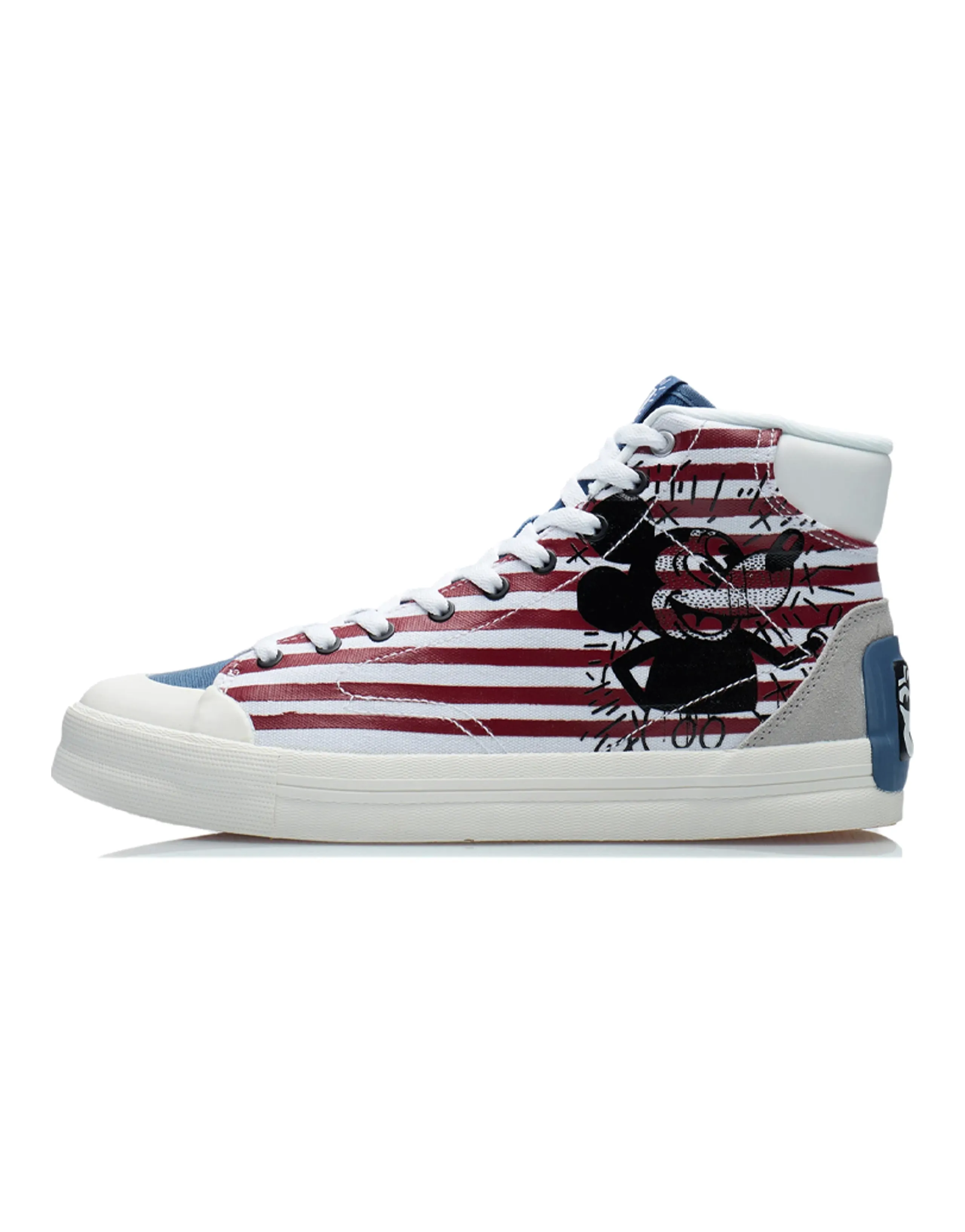 LINING X Keith Haring X Disney Mickey Mouse Skate Shoes 'White Red Blue'