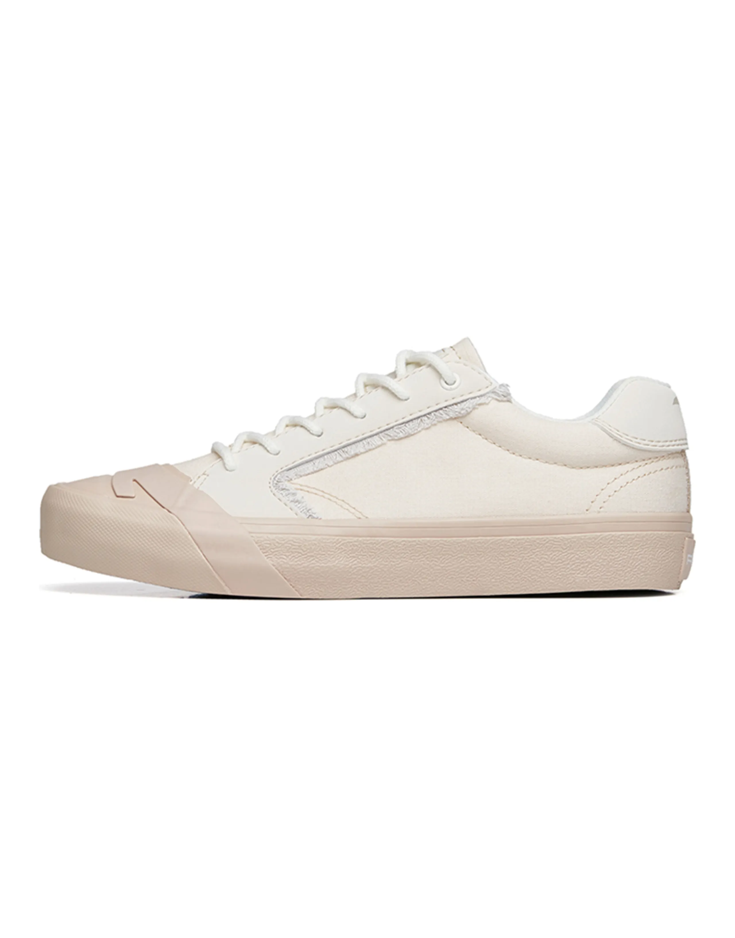 Anta Anti-Slip Wear-Resistant Low-Top Canvas Shoes Women's Gray Pink