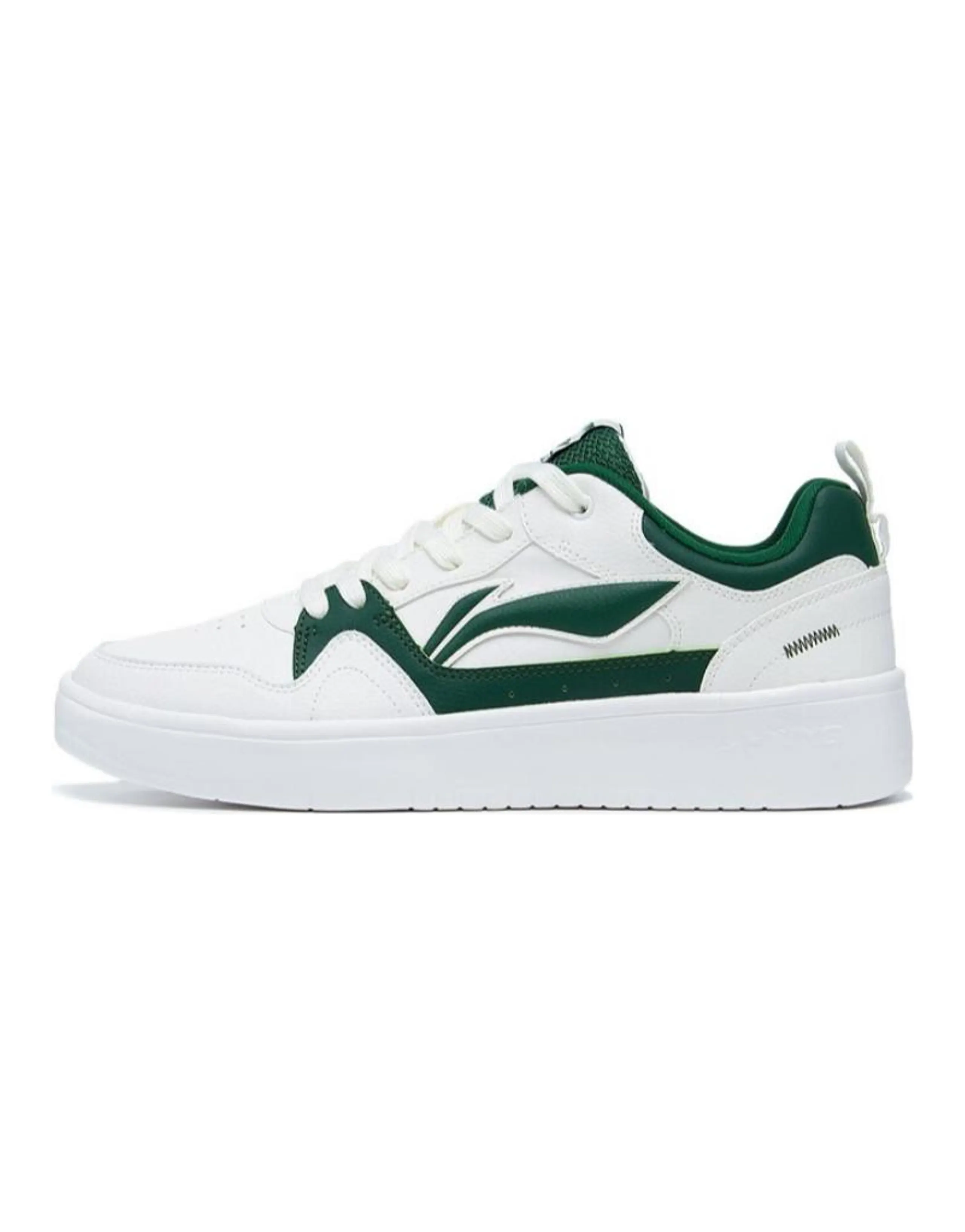 LiNing Line 2.0 At The Beginning Anti-Slip Wear-Resistant Low-Top Skateboard Shoes White Green