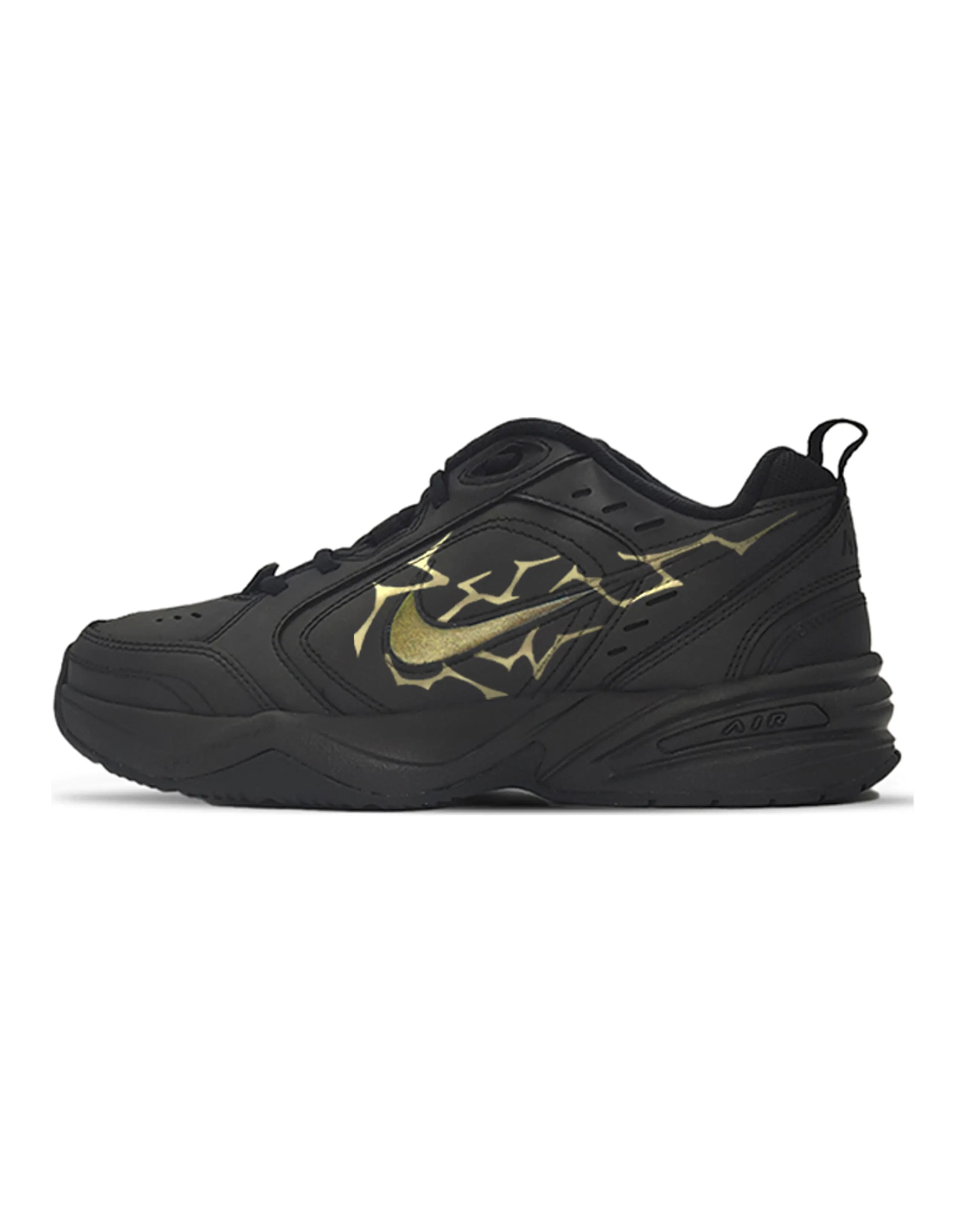[Custom Sneakers] Nike Air Monarch 4 Flash Gold Personalized Comfort Cushioned Wear-Resistant Height-Increasing Low-Top Dad Shoes Unisex Gold