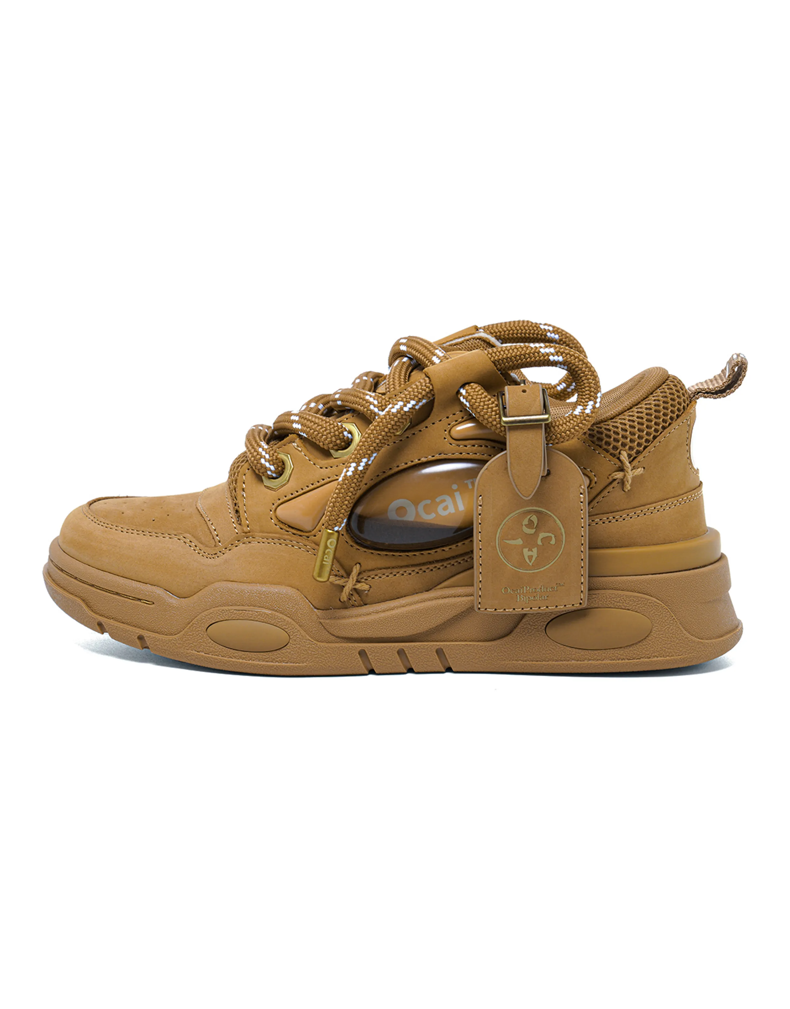 Bipolar x Ocai Fashion Versatile Anti-Slip Wear-Resistant Low-Top Sneakers Unisex Brown