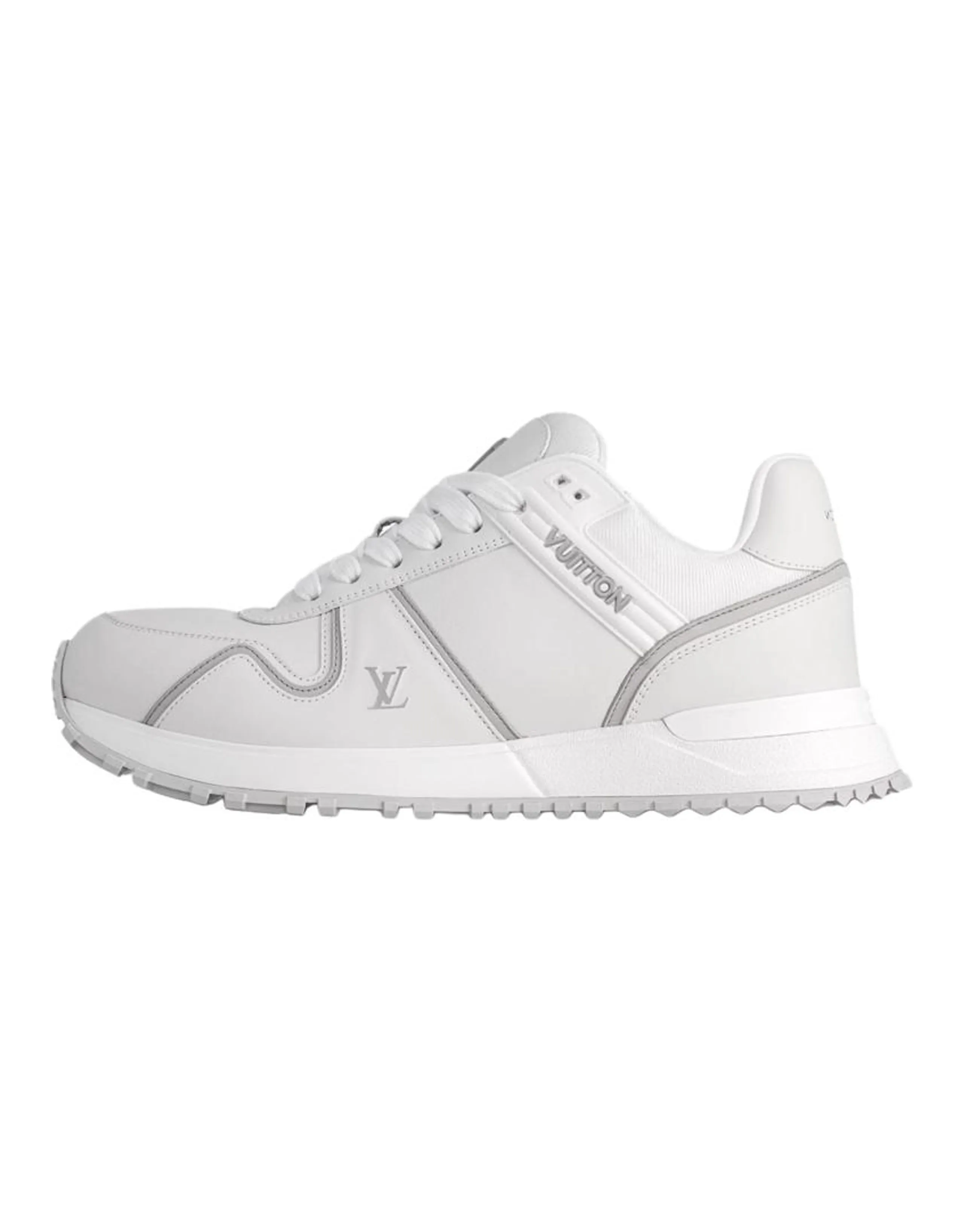 LOUIS VUITTON Run Away Leather Sneakers Men's White