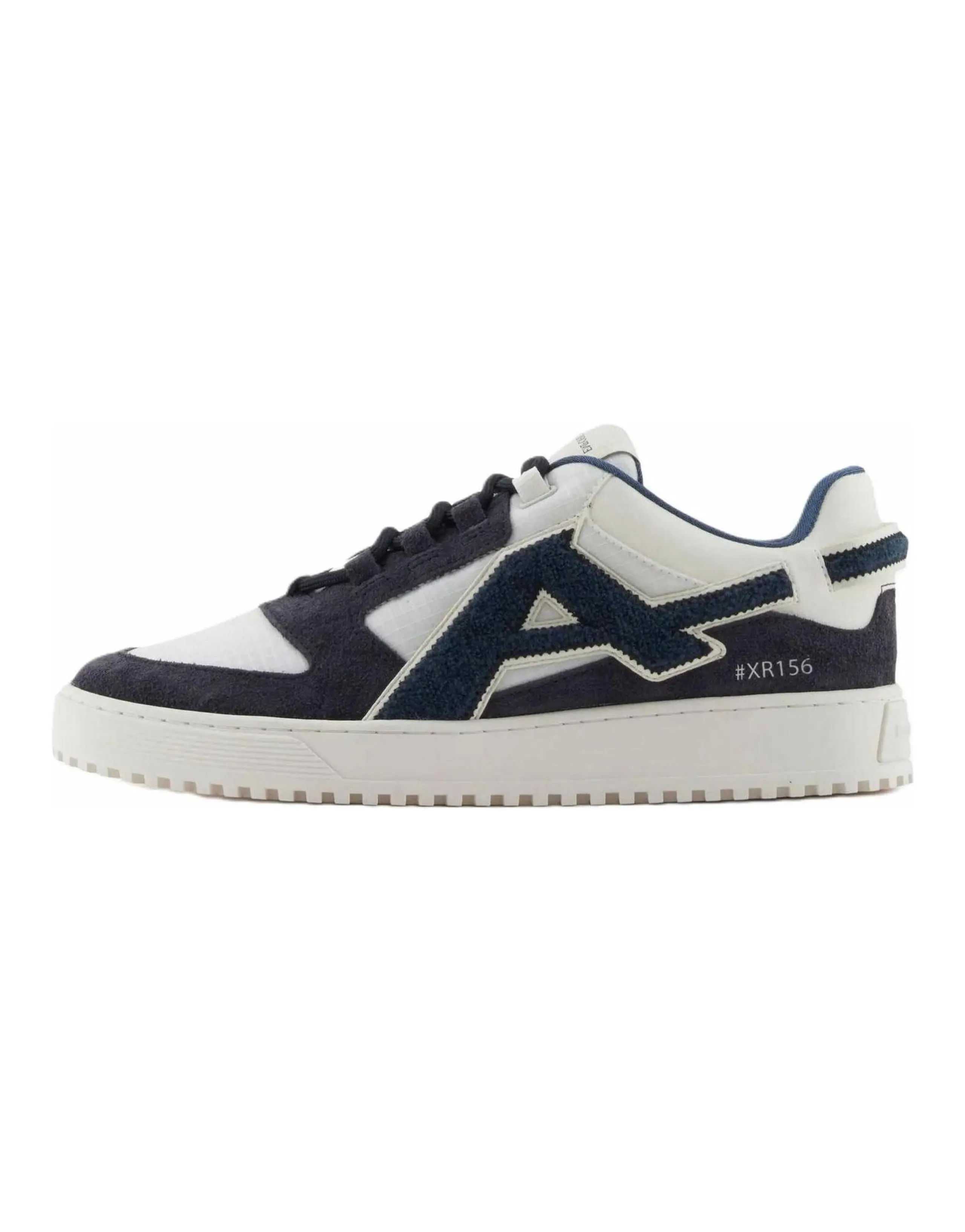 EMPORIO ARMANI Low Top Skateboard Shoes Men's Blue White