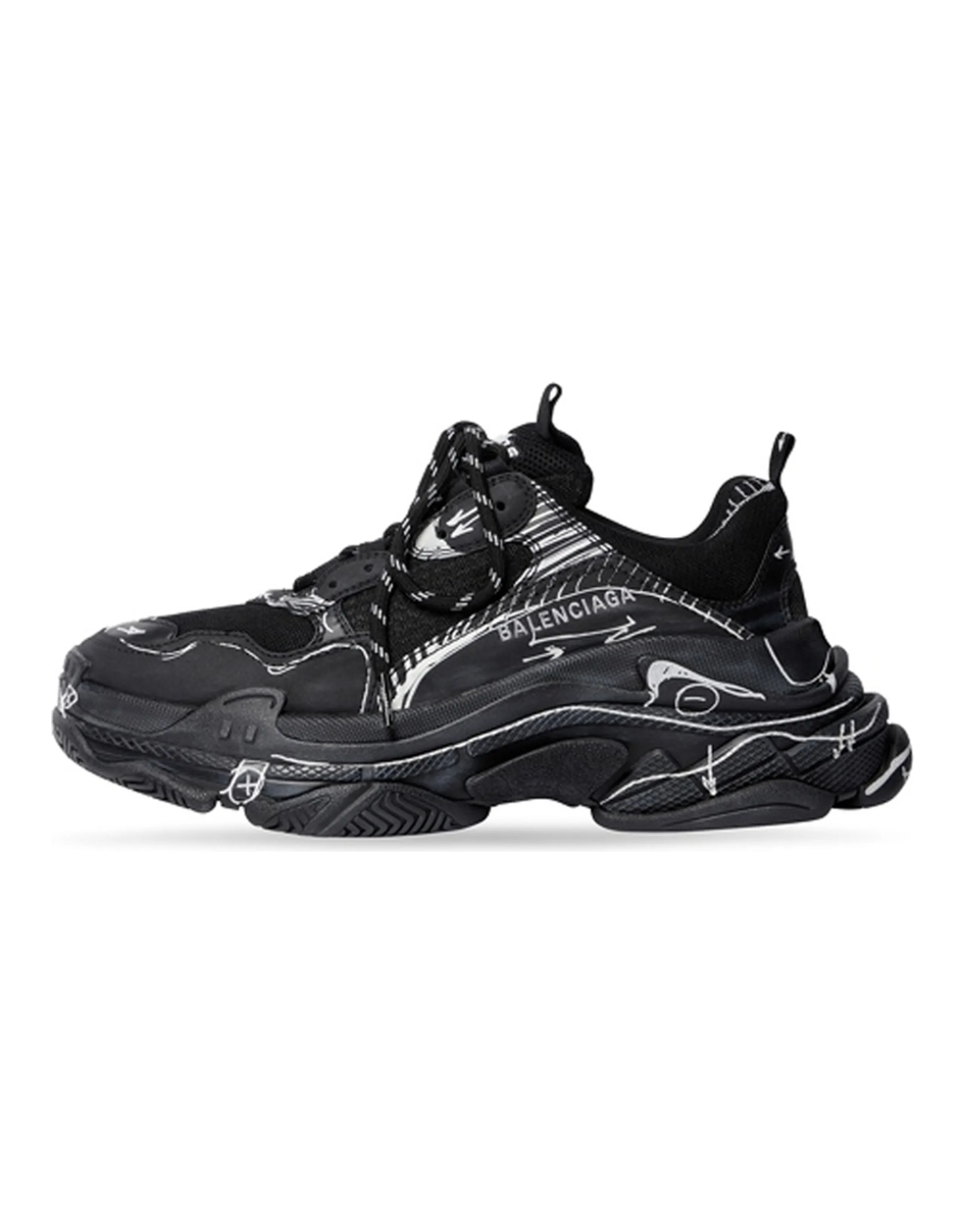 Balenciaga Triple S 'Black White'