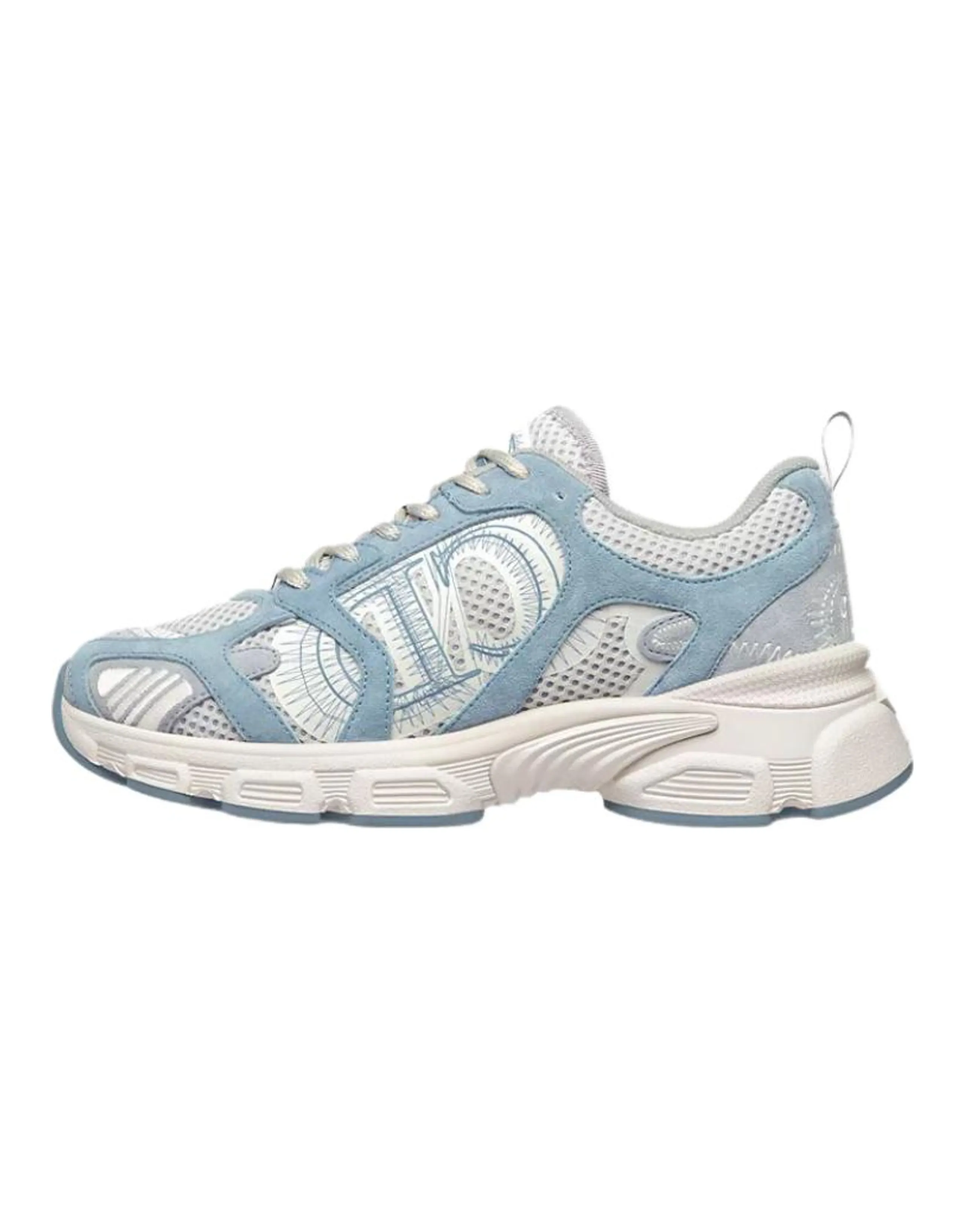 DIOR Chrono Calfskin Suede Platform Lace-Up Low-Top Casual Shoes Women's Blue