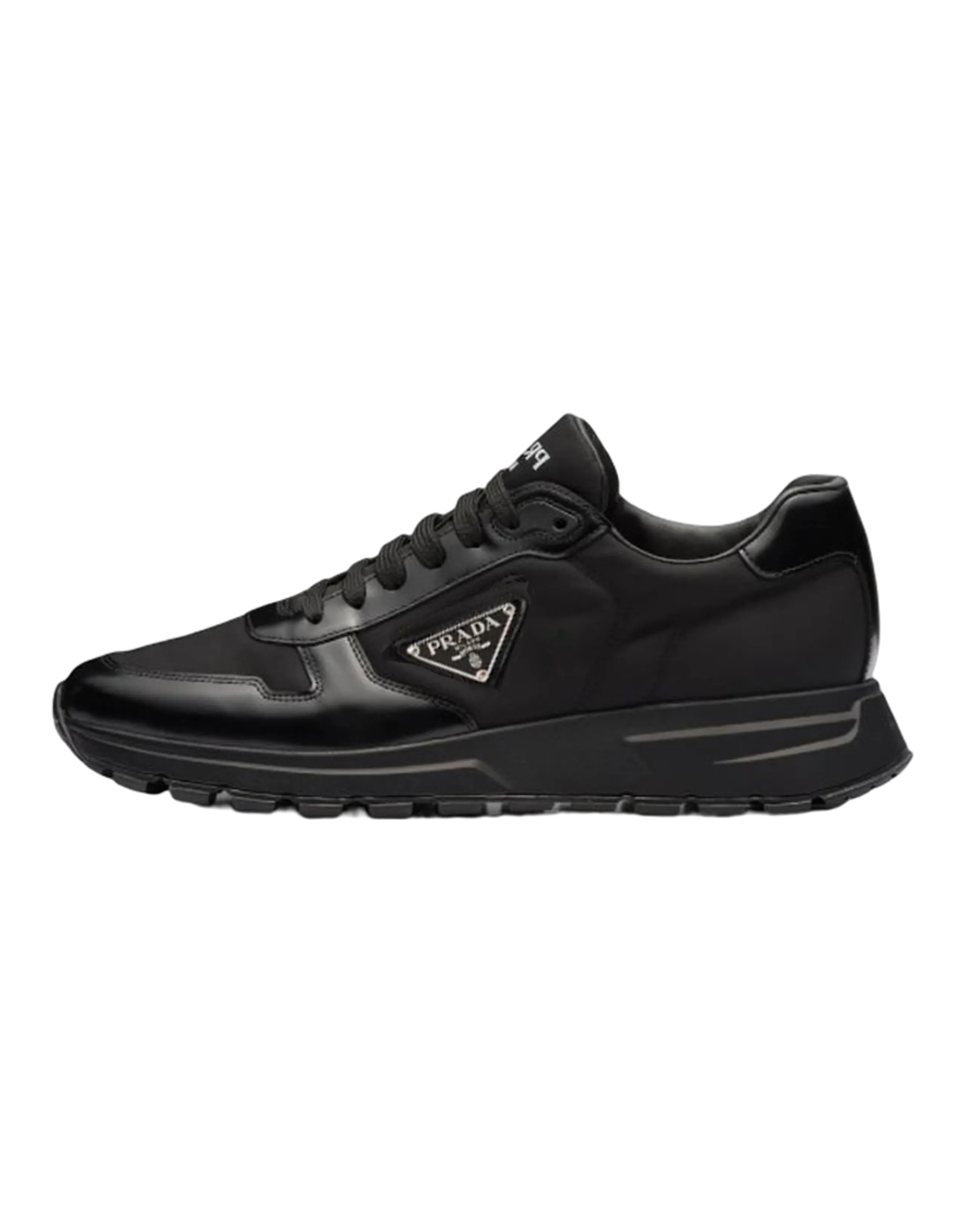 PRADA Prax 01 Sneakers Re Nylon Brushed Leather Black Black