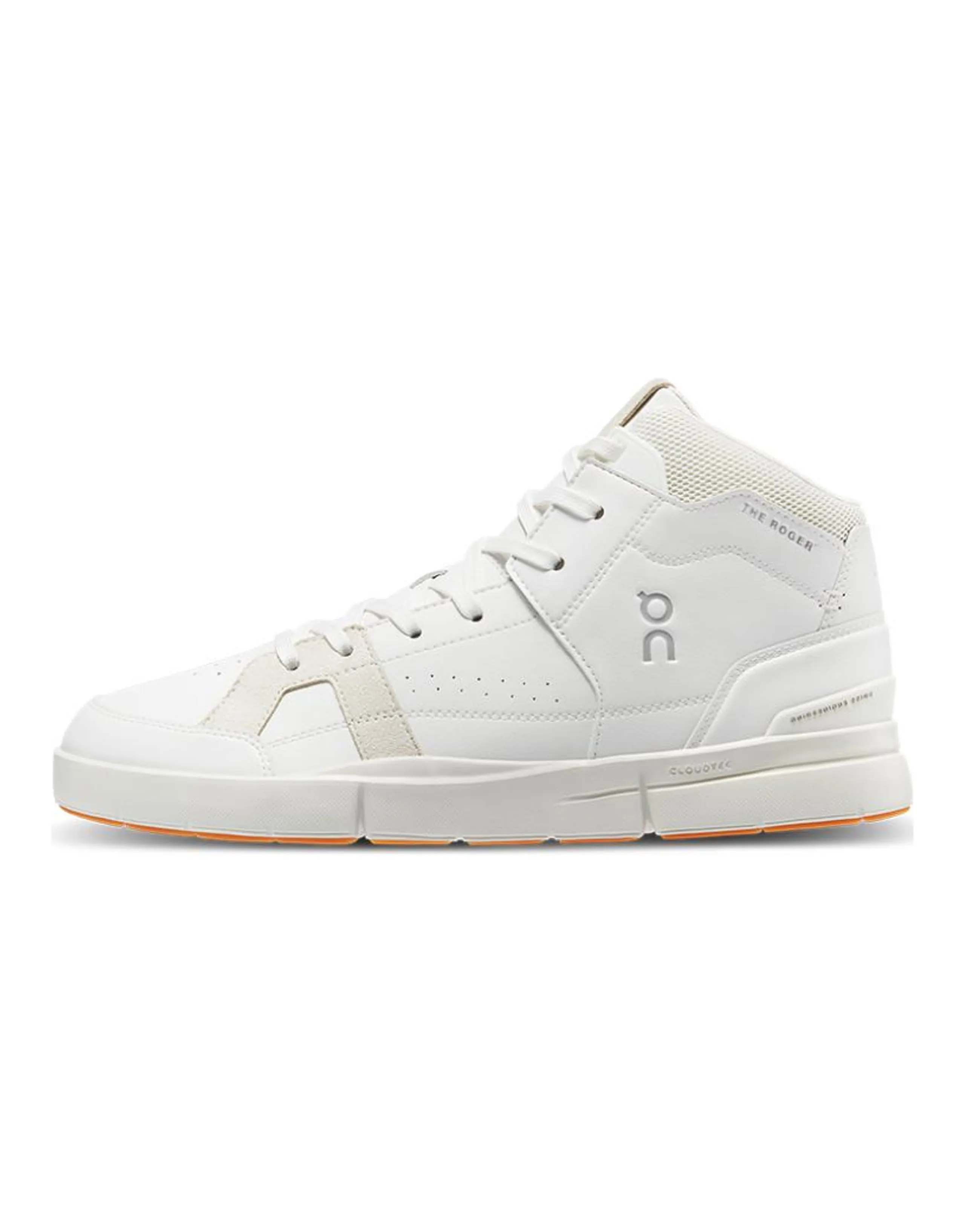 On Club Non-slip Lightweight Mid-Top Skateboard Shoes Men's White Sand White
