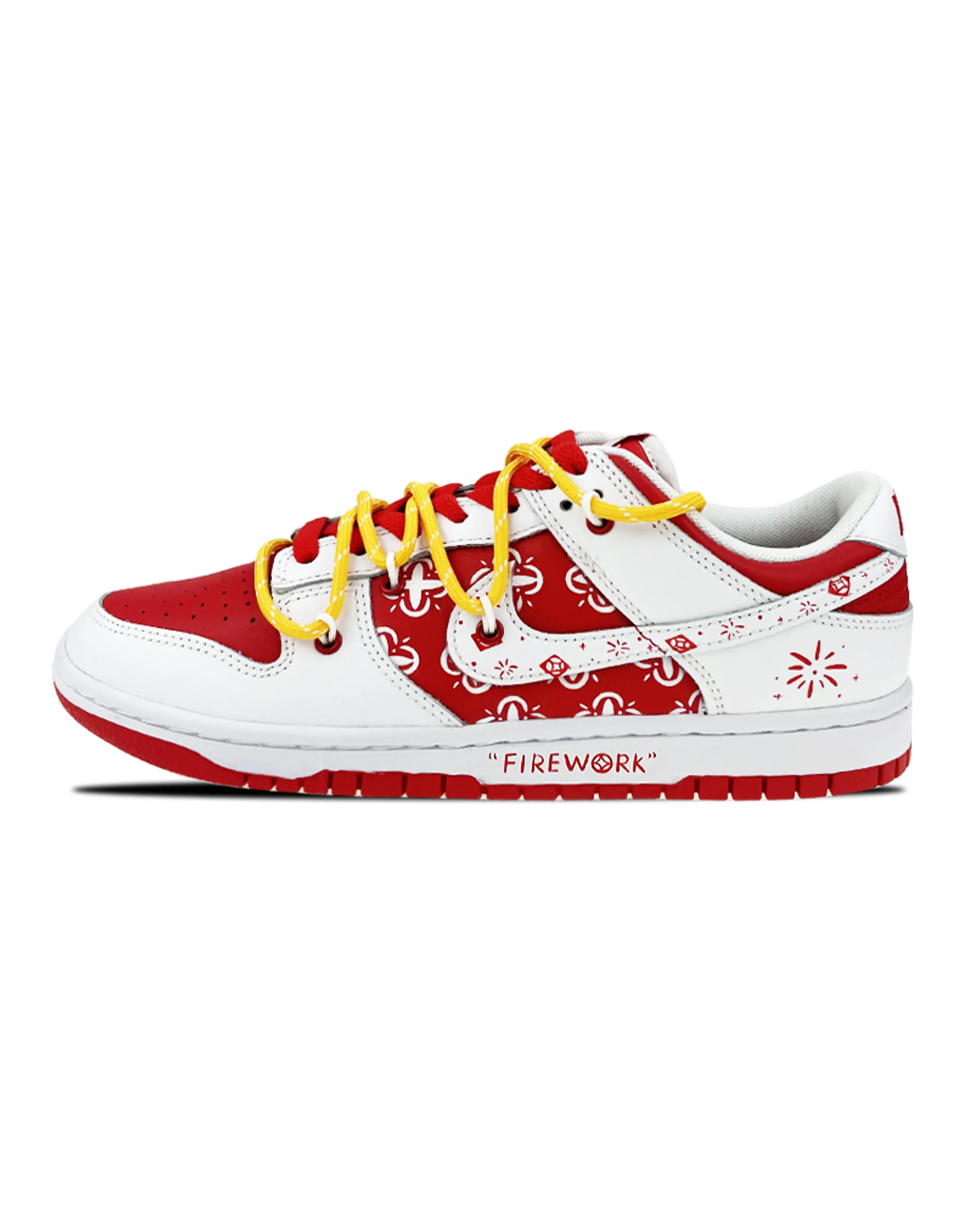 Nike Dunk Skateboard Shoes Women's Low-Top White/Red