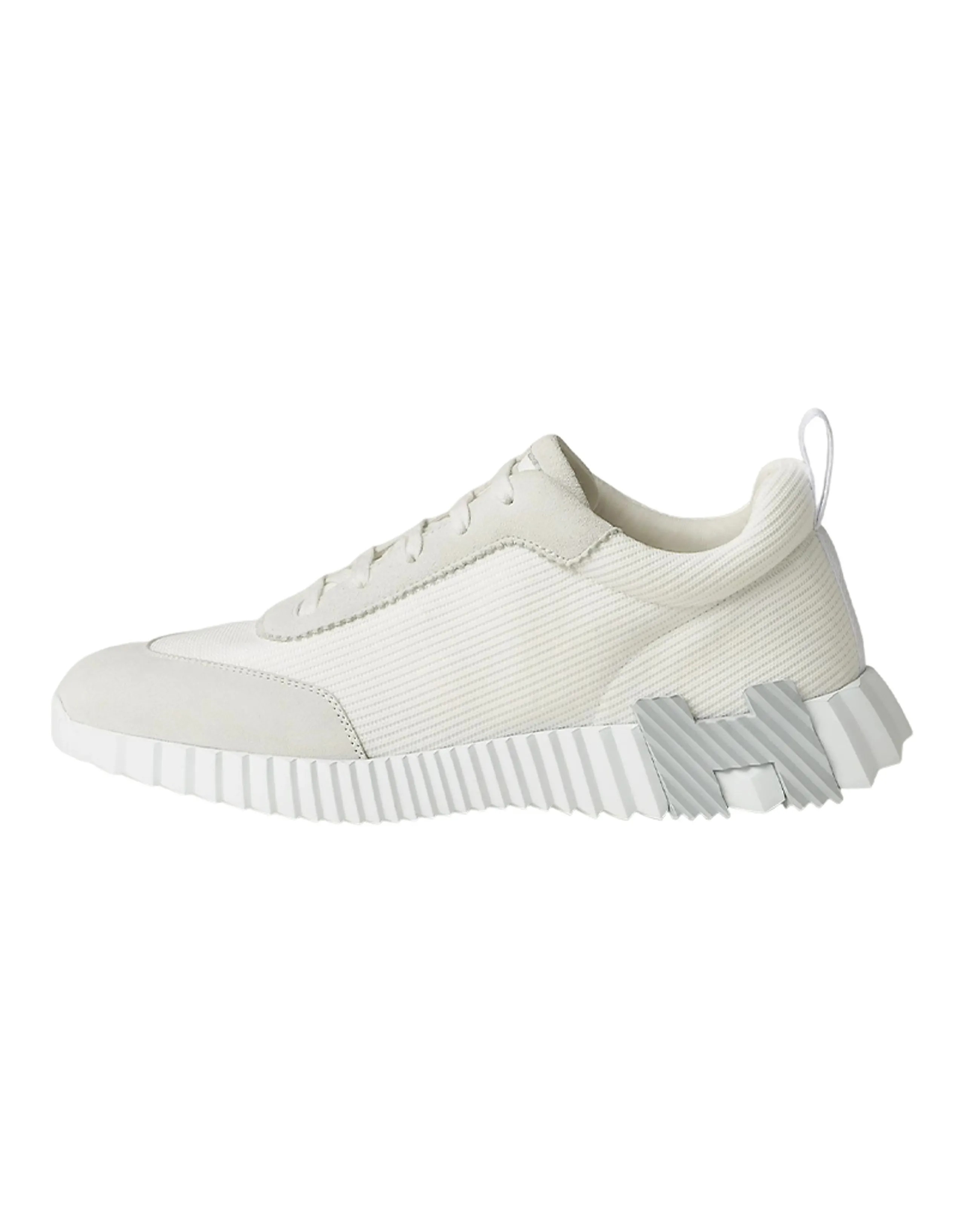 HERMES Bouncing Low Top Sports Casual Shoes Men's Beige Gray