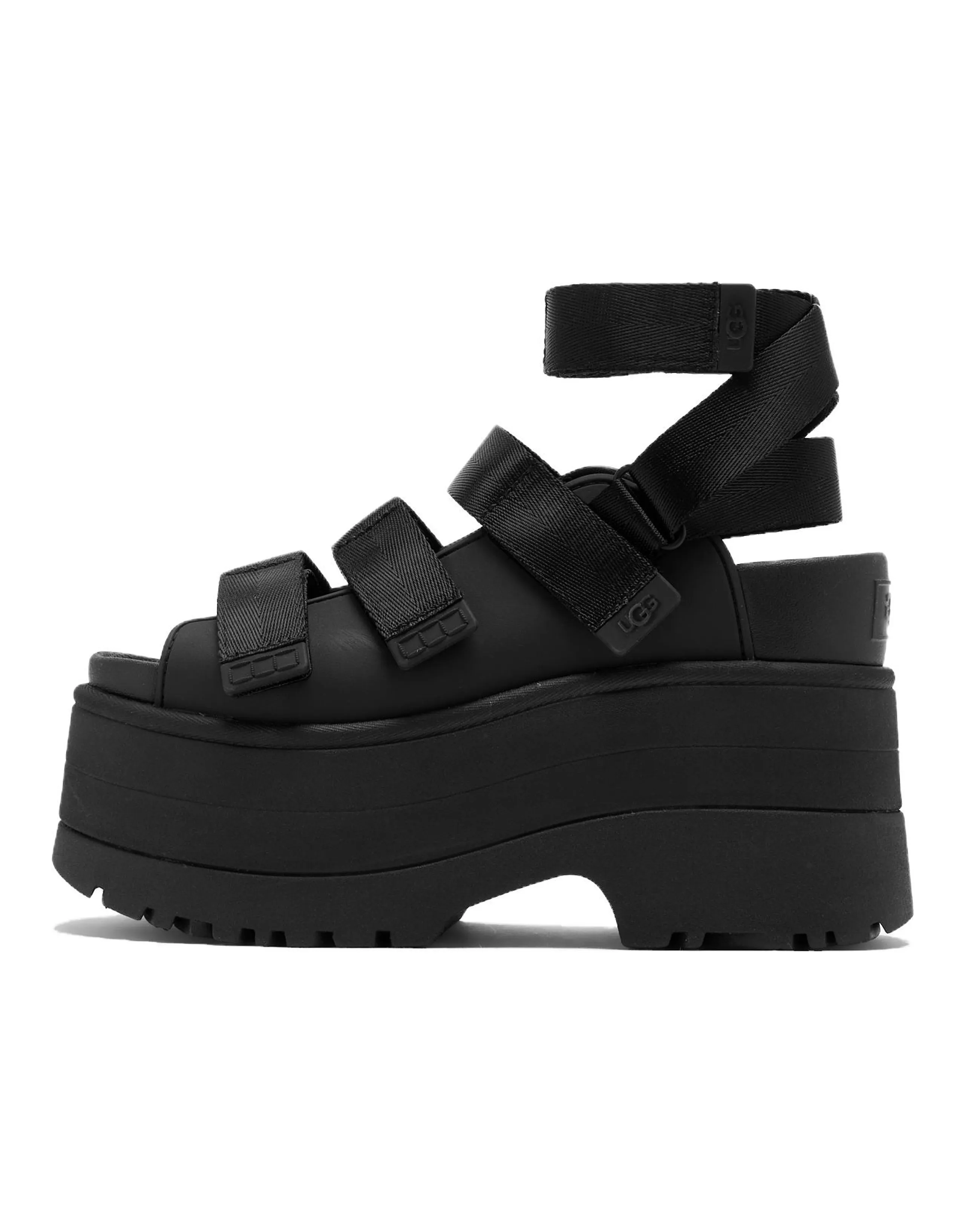 UGG GoldenRise Platform Sandals Black Women's