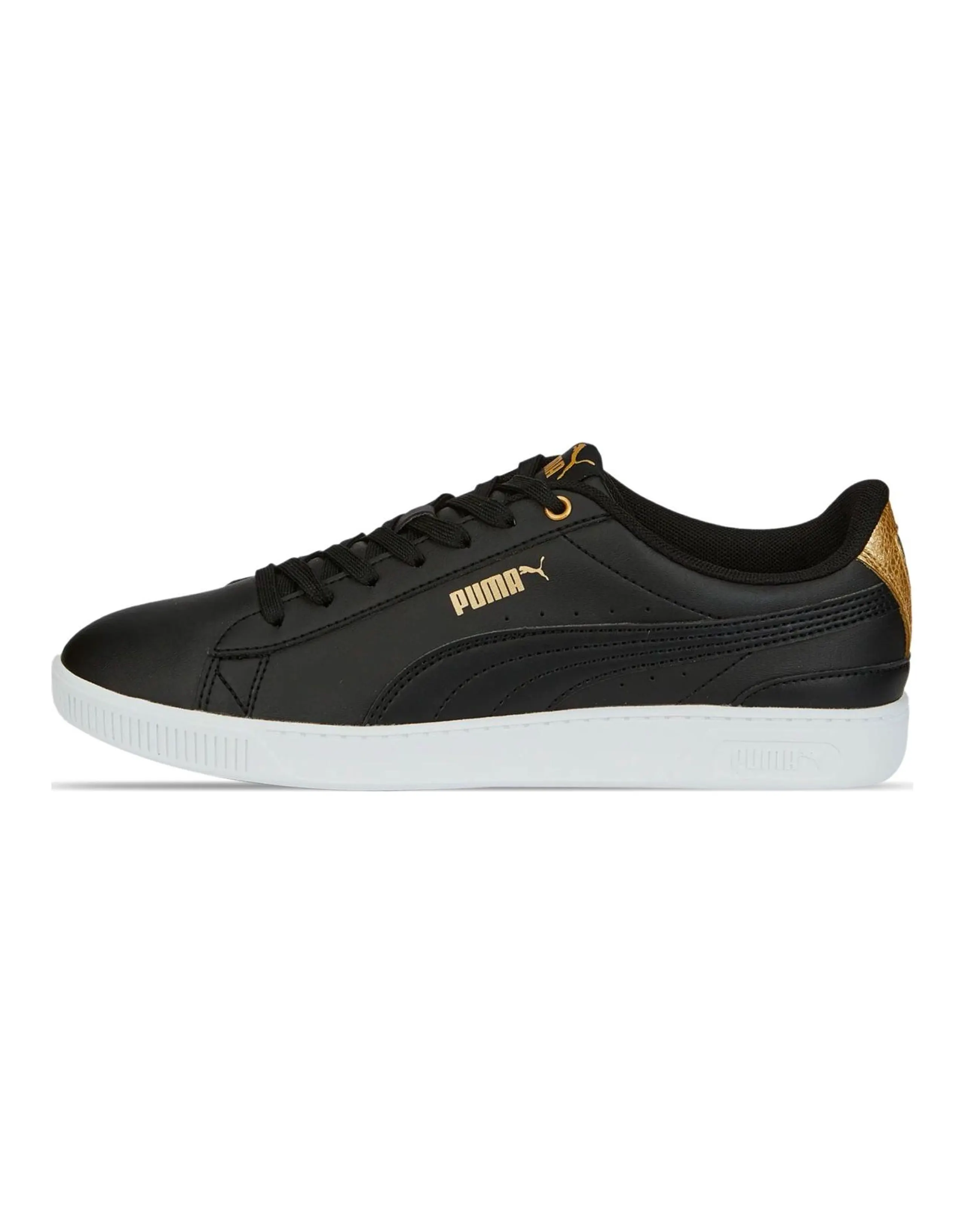 PUMA Vikky V3 Anti-Slip Wear-Resistant Low-Top Skateboard Shoes Women's Black Gold