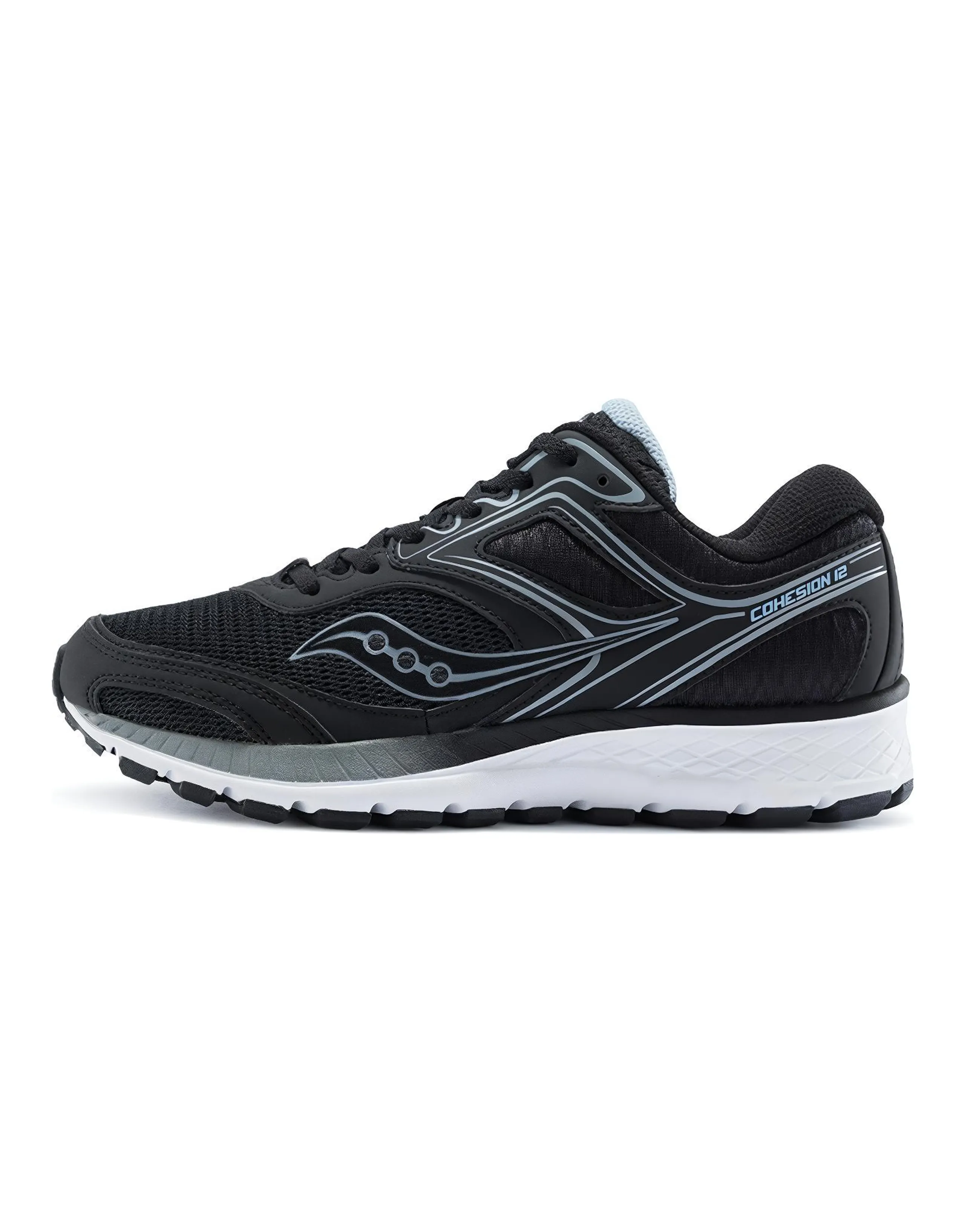 Saucony Cushioning Anti-Slip Wear-Resistant Breathability Low-Top Running Shoes Women's Black Blue