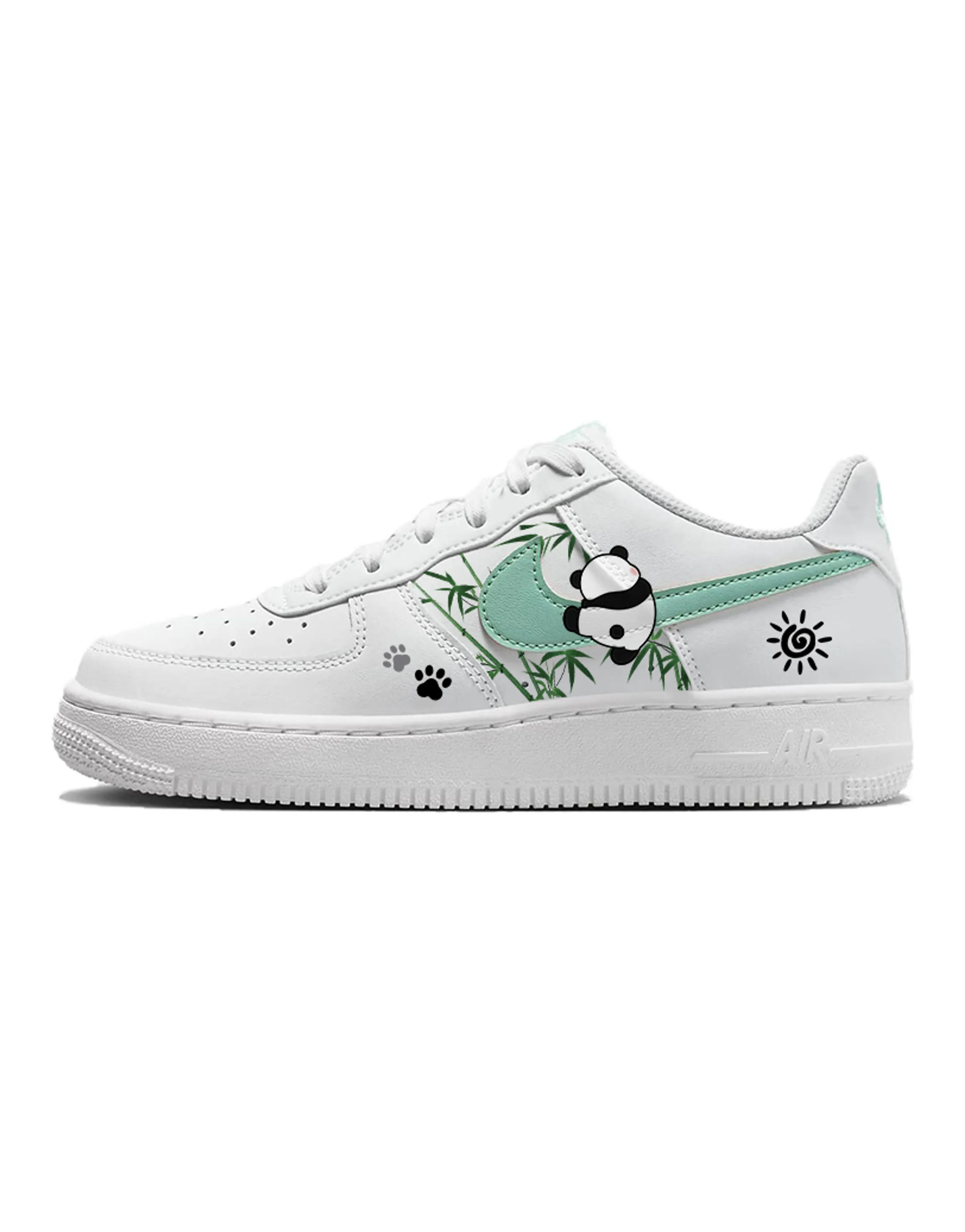 Nike Air Force 1 Skateboard Shoes Women's Low-Top Green White