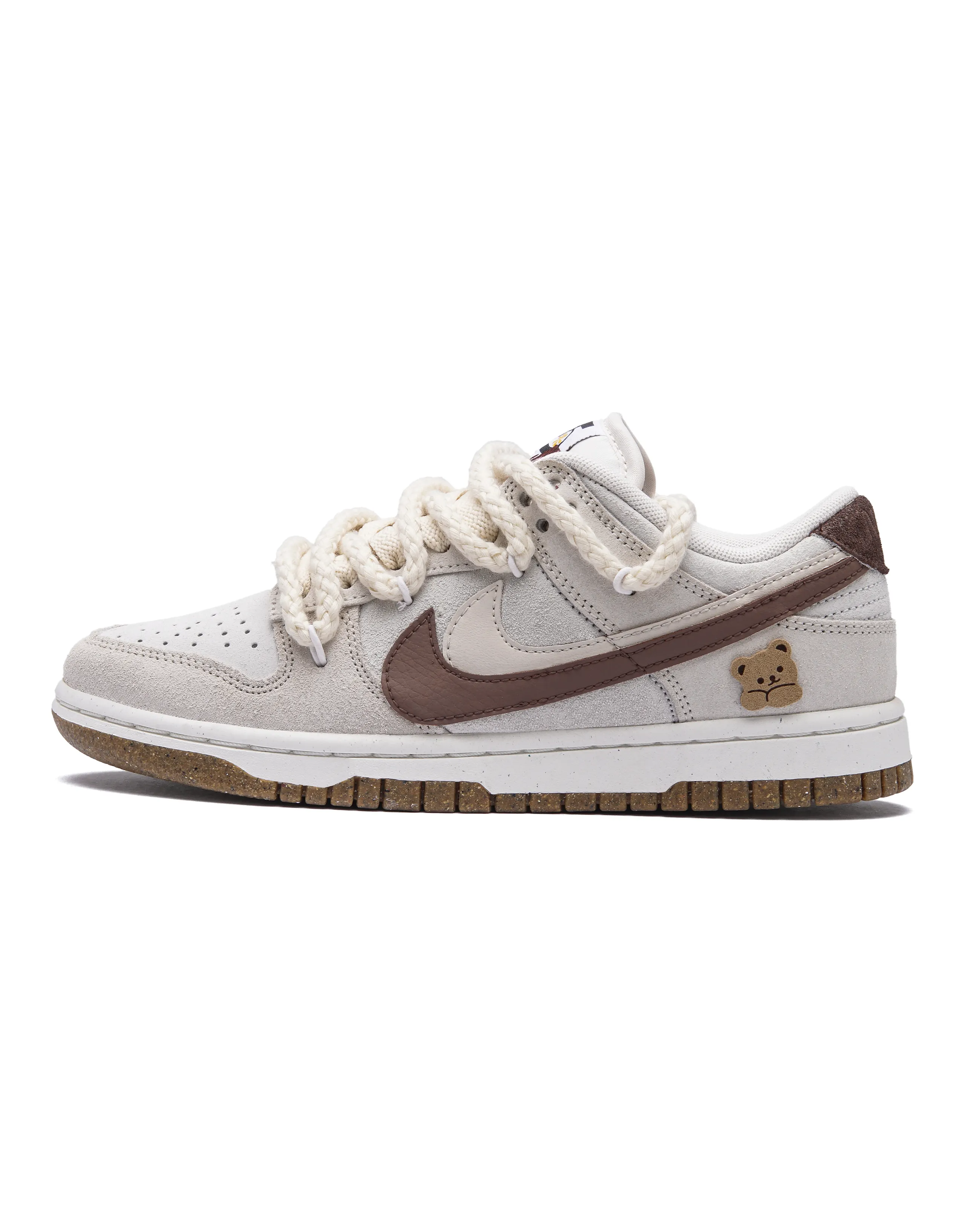 Nike Dunk Mocha Bear Wear-Resistant Slip-Resistant Low-Top Skateboard Shoes Women's Khaki