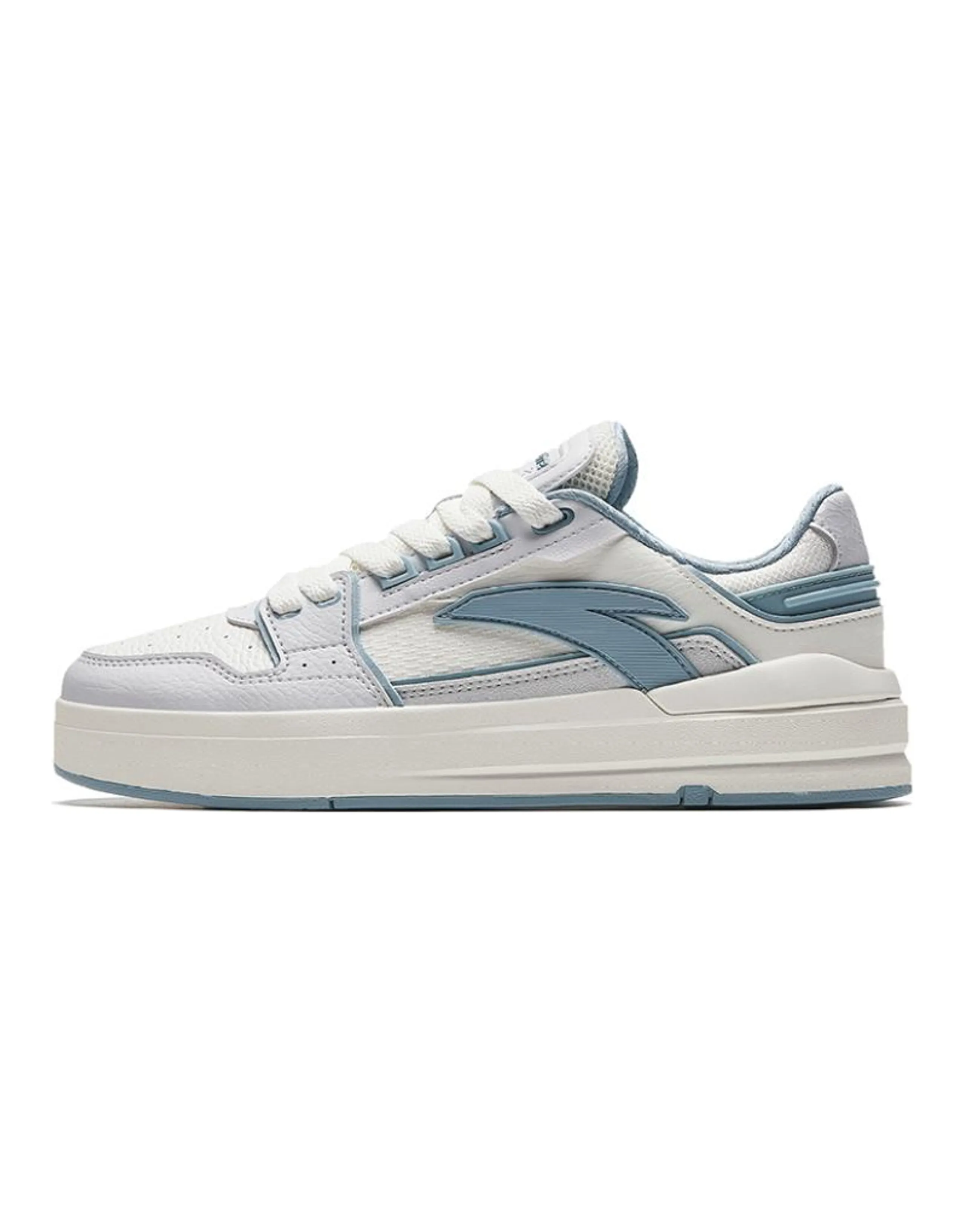 Anta Anti-Slip Wear-Resistant Lightweight Low-Top Skateboard Shoes Women's Gray Blue