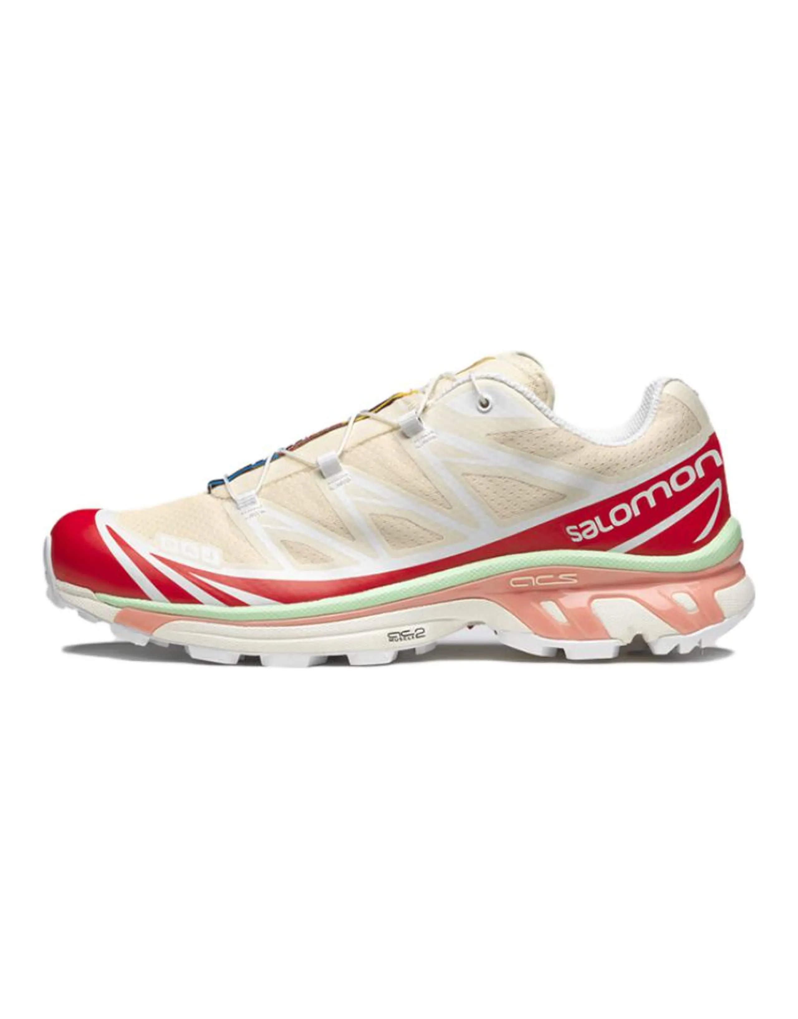 SALOMON XT 6 'Shortbread Poppy Red Green Ash'