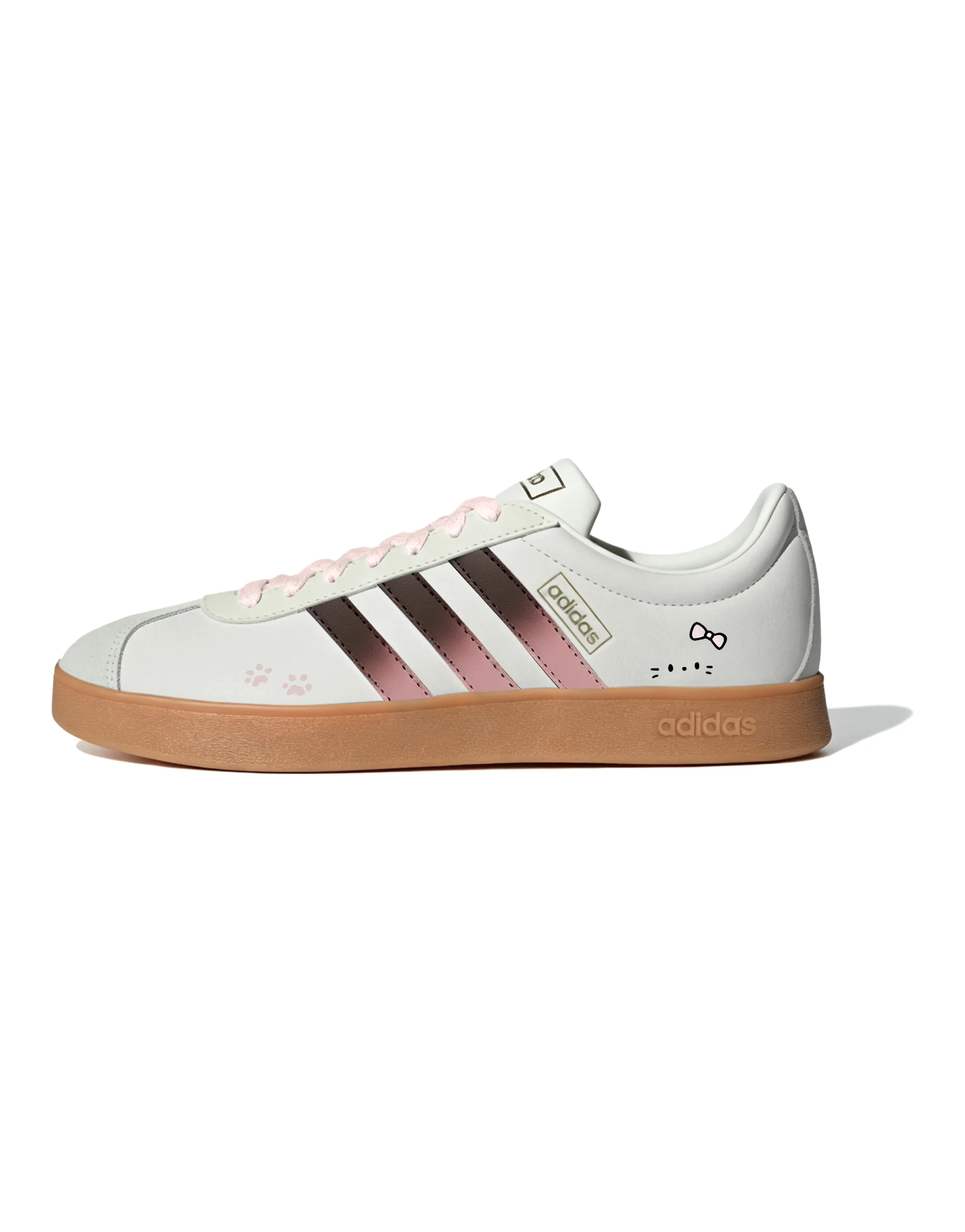 [Custom Sneakers] adidas VL COURT 2.0 Summer Comfortable Versatile Breathable Low-Top Skate Shoes Unisex Pink