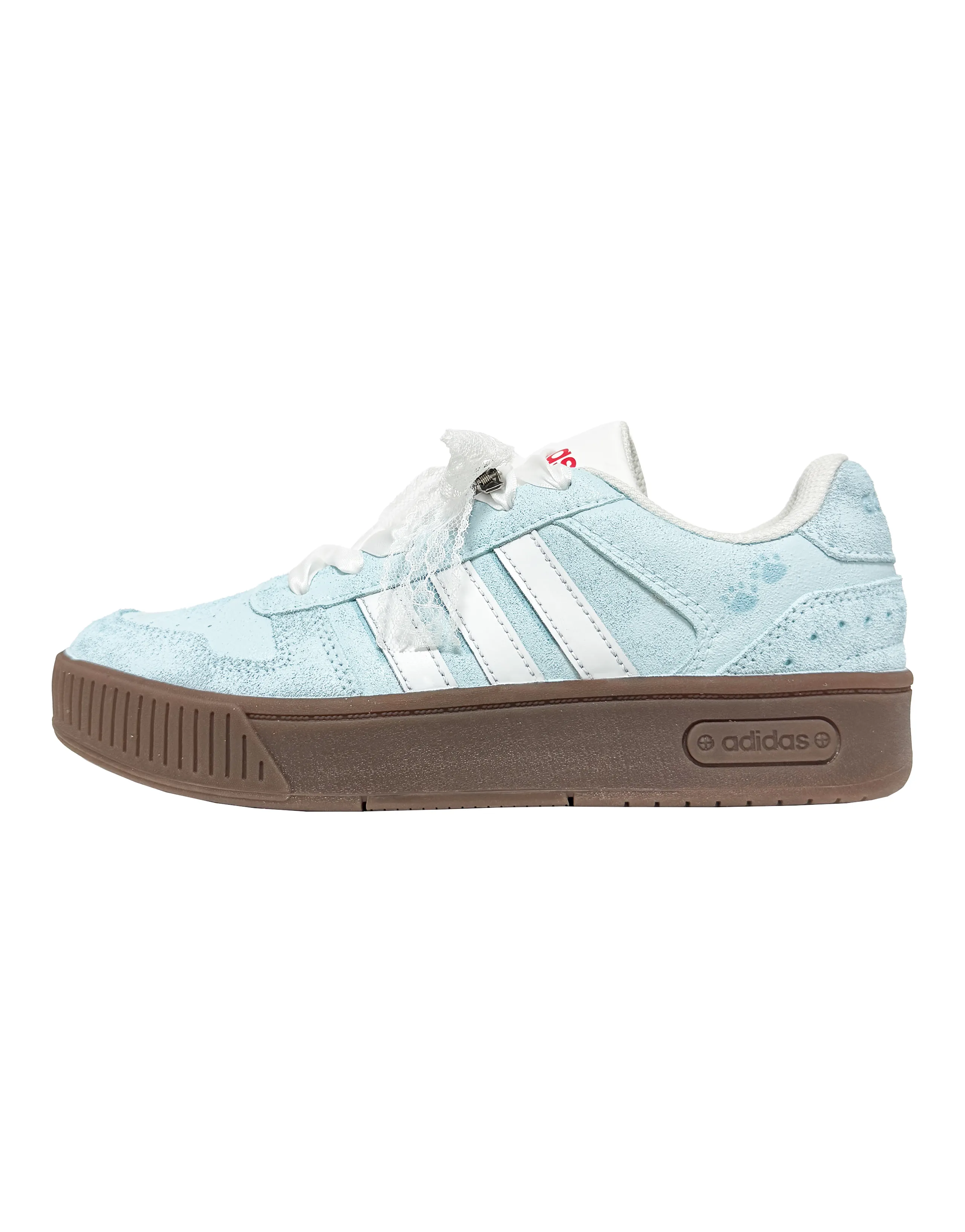 Custom Sneakersadidas D-PAD "Ice Blue Paw" Campus Style Retro Versatile Personalized Fashion Graffiti Art Trendy Durable Low-Top Skate Shoes Unisex Blue/White