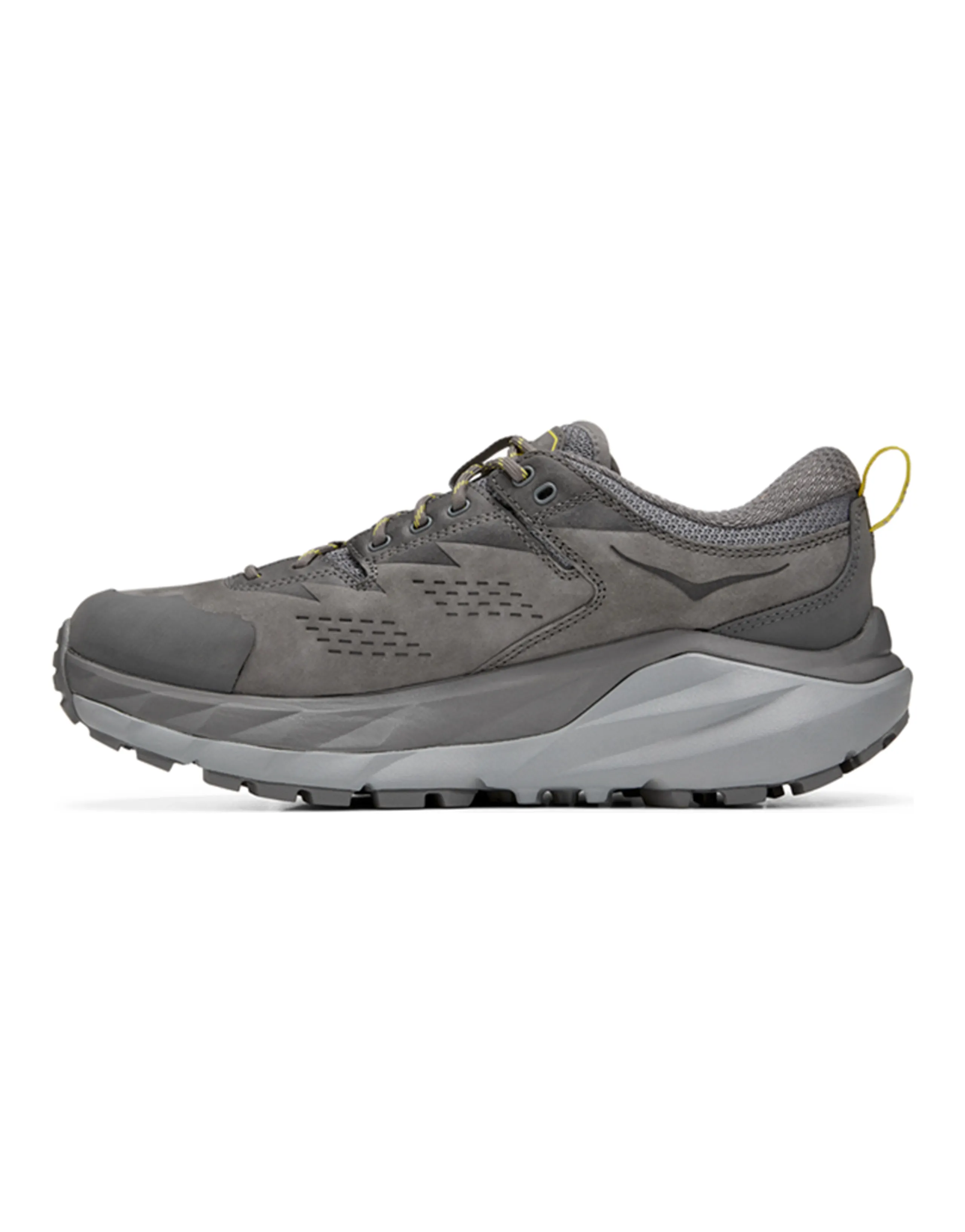 HOKA ONE ONE Kaha Running Shoes Men Low-Top Stone Gray/Teal