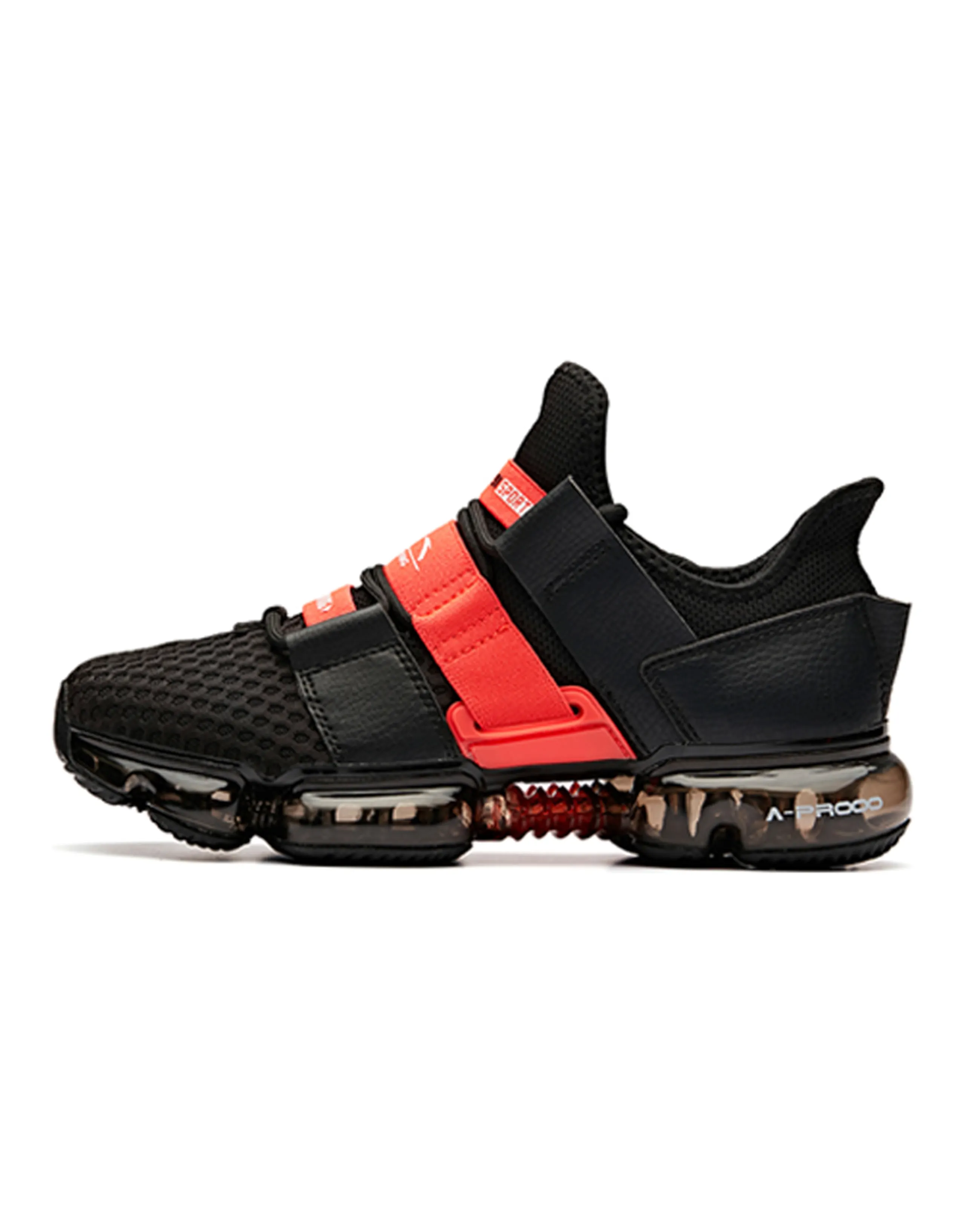 Anta SEEED Cushioning Wear-Resistant Low-Top Casual Shoes Women's Black Red