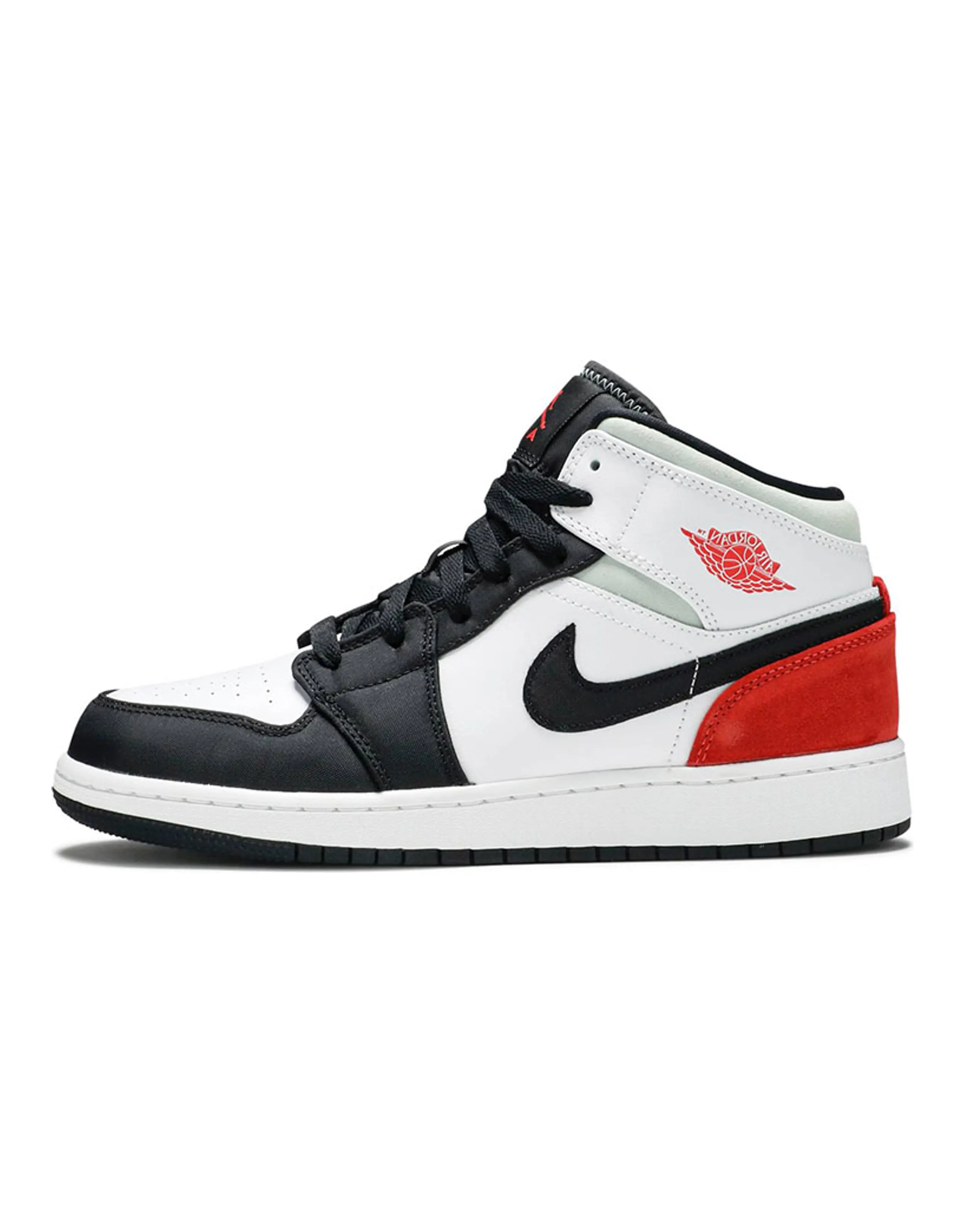 Jordan 1 Mid SE White Black Red Spruce GS