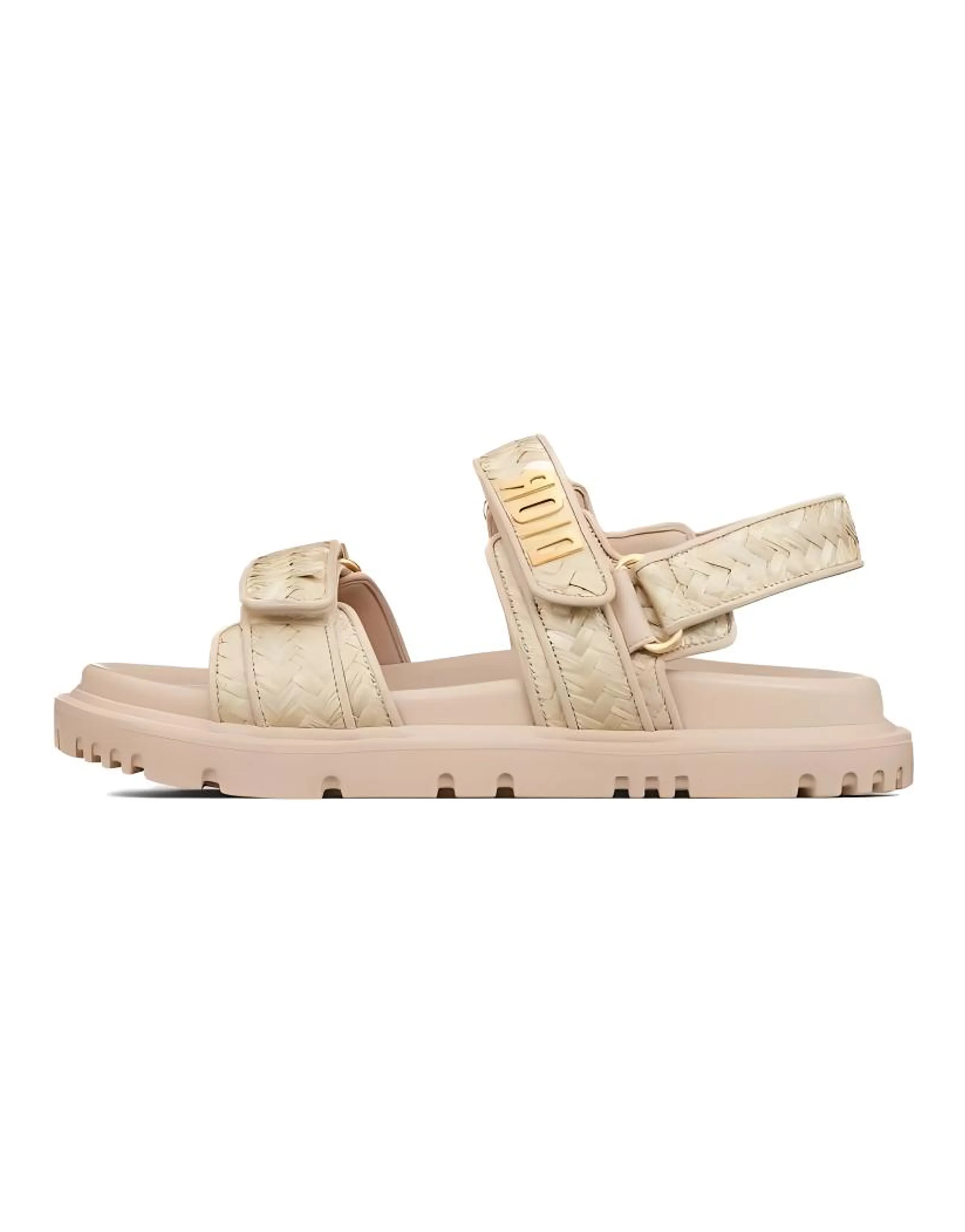 DIOR DIORAct Beach Sandals Women's Yellow Hemp