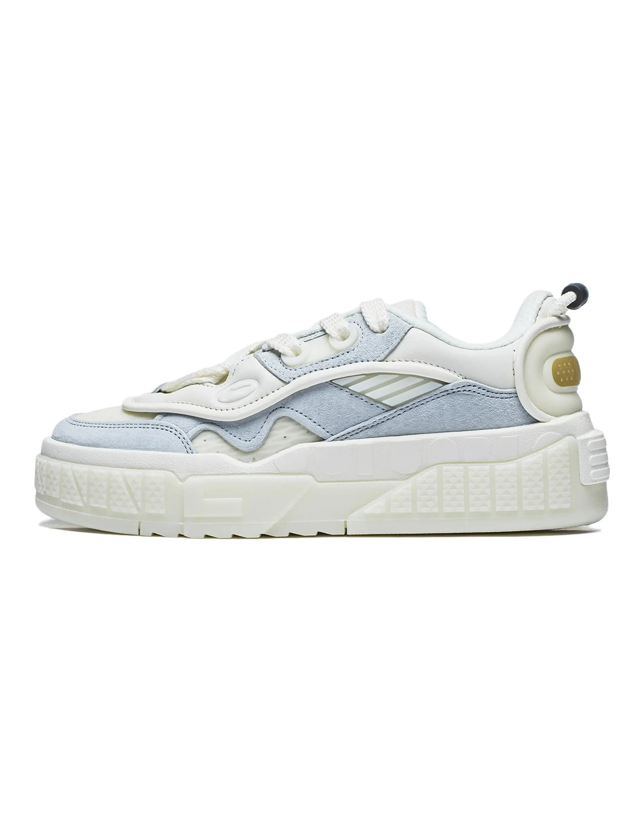 LINING 001 UNBLOCK Skateboard Shoes Men Low-Top White Blue