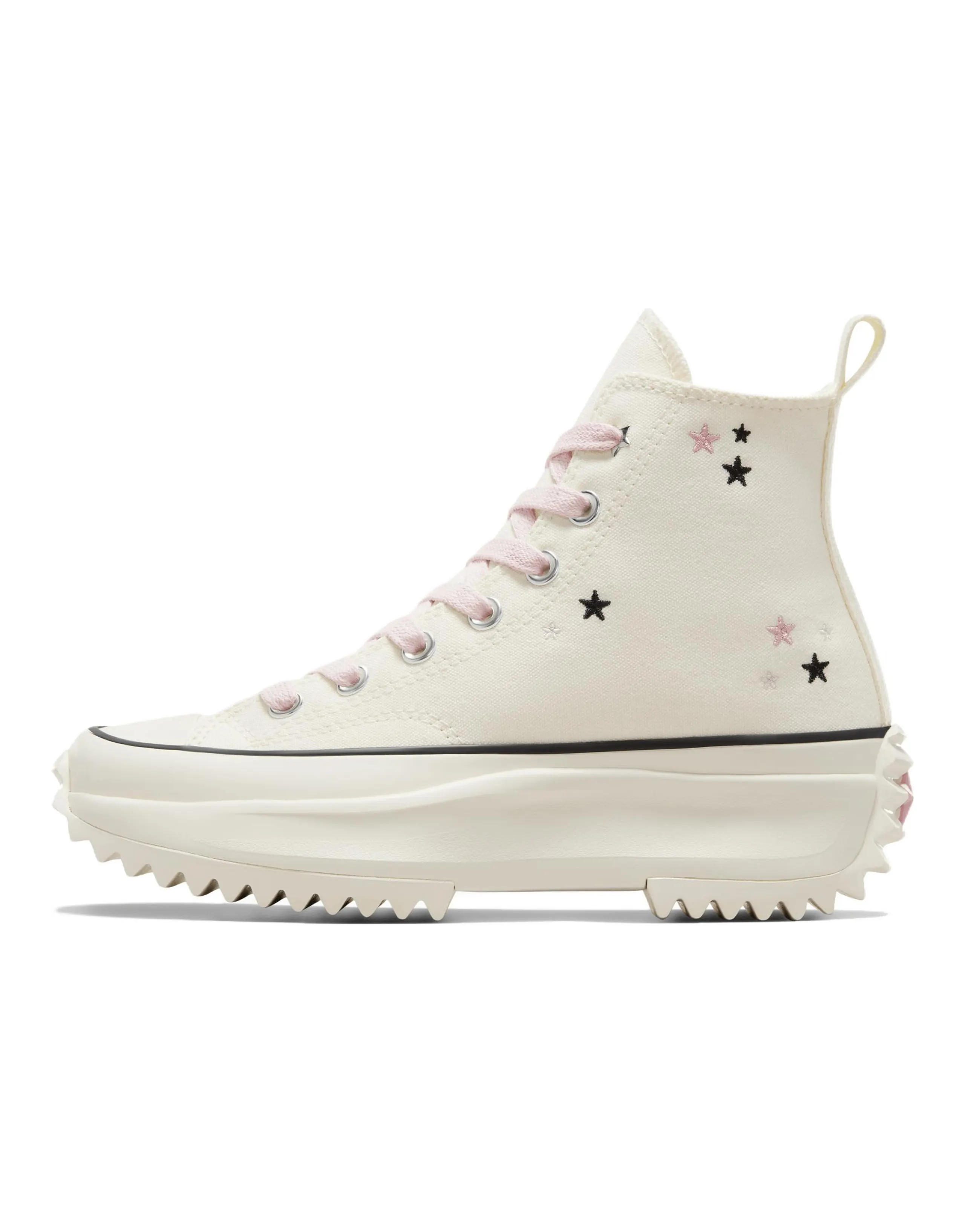 Run Star Converse Hike Platform High 'Embroidered Stars Egret Lotus Pink'