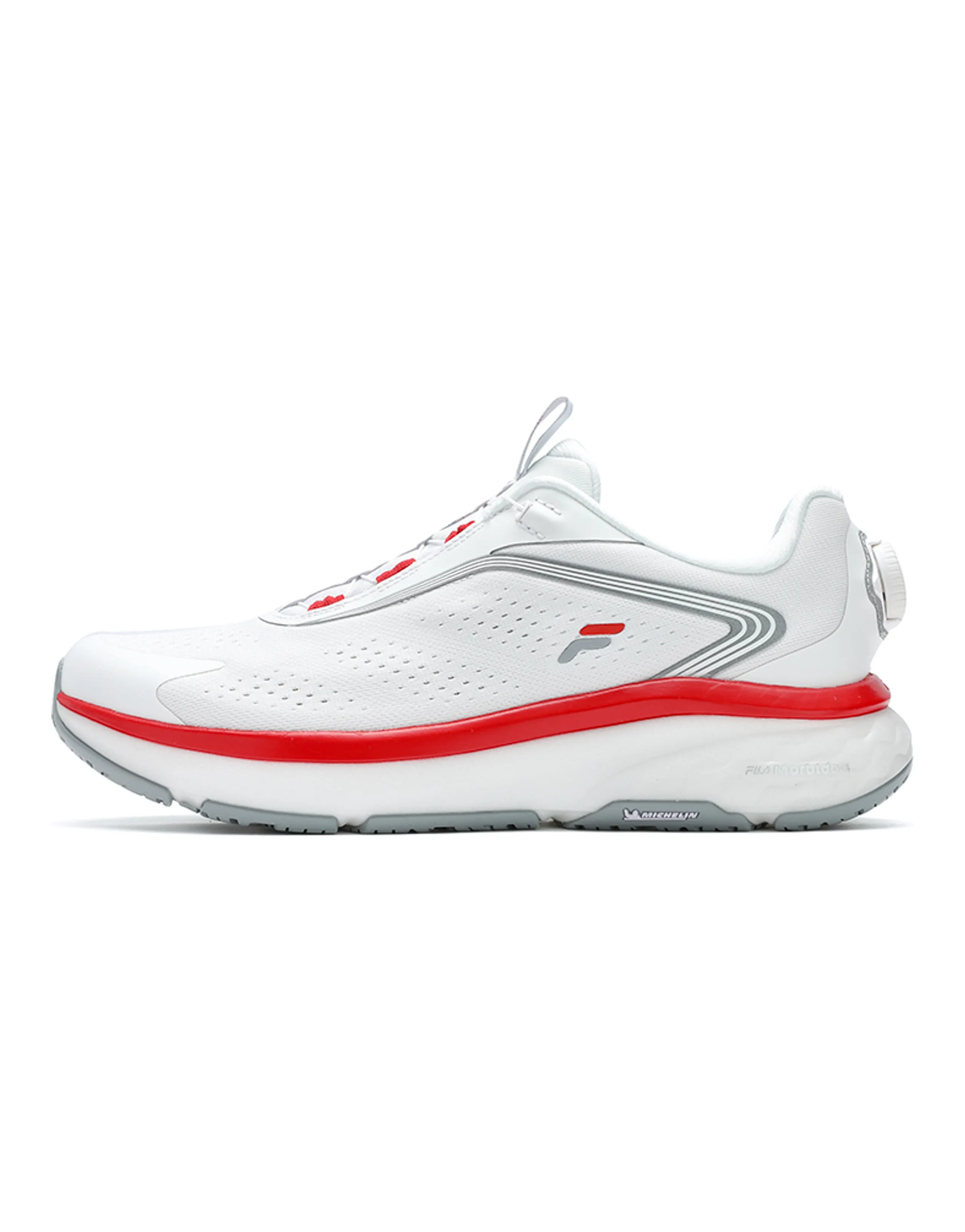 FILA BOA NUVOLE 2 Slip-Resistant Breathable Low-Top Running Shoes Men's Outstanding White