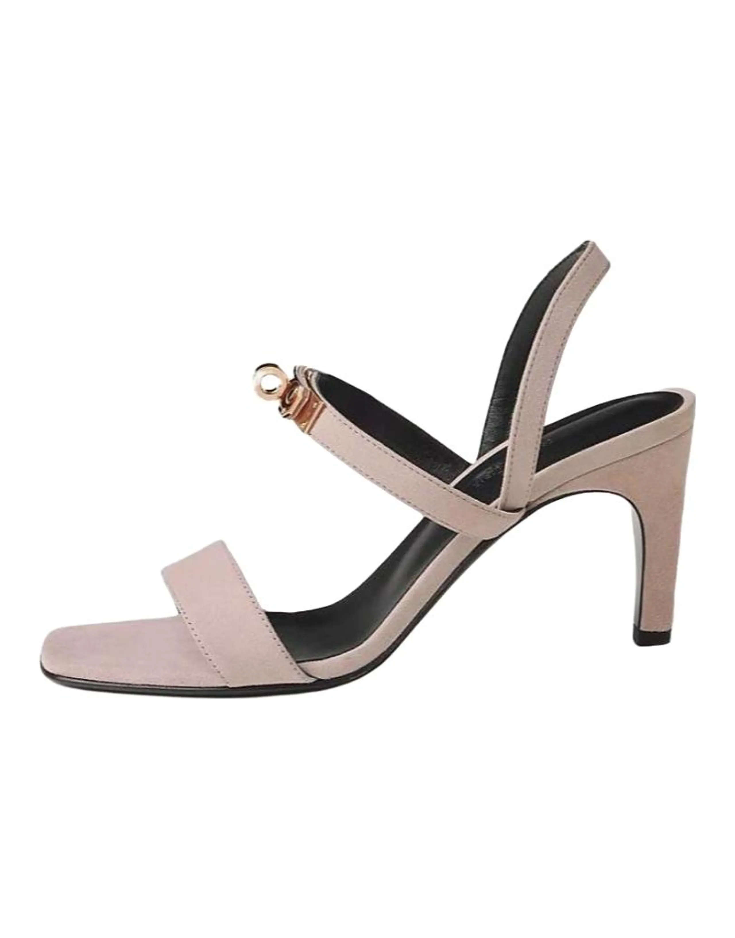 HERMES Glamour Strap Sandals 7.5cm Women's Pink