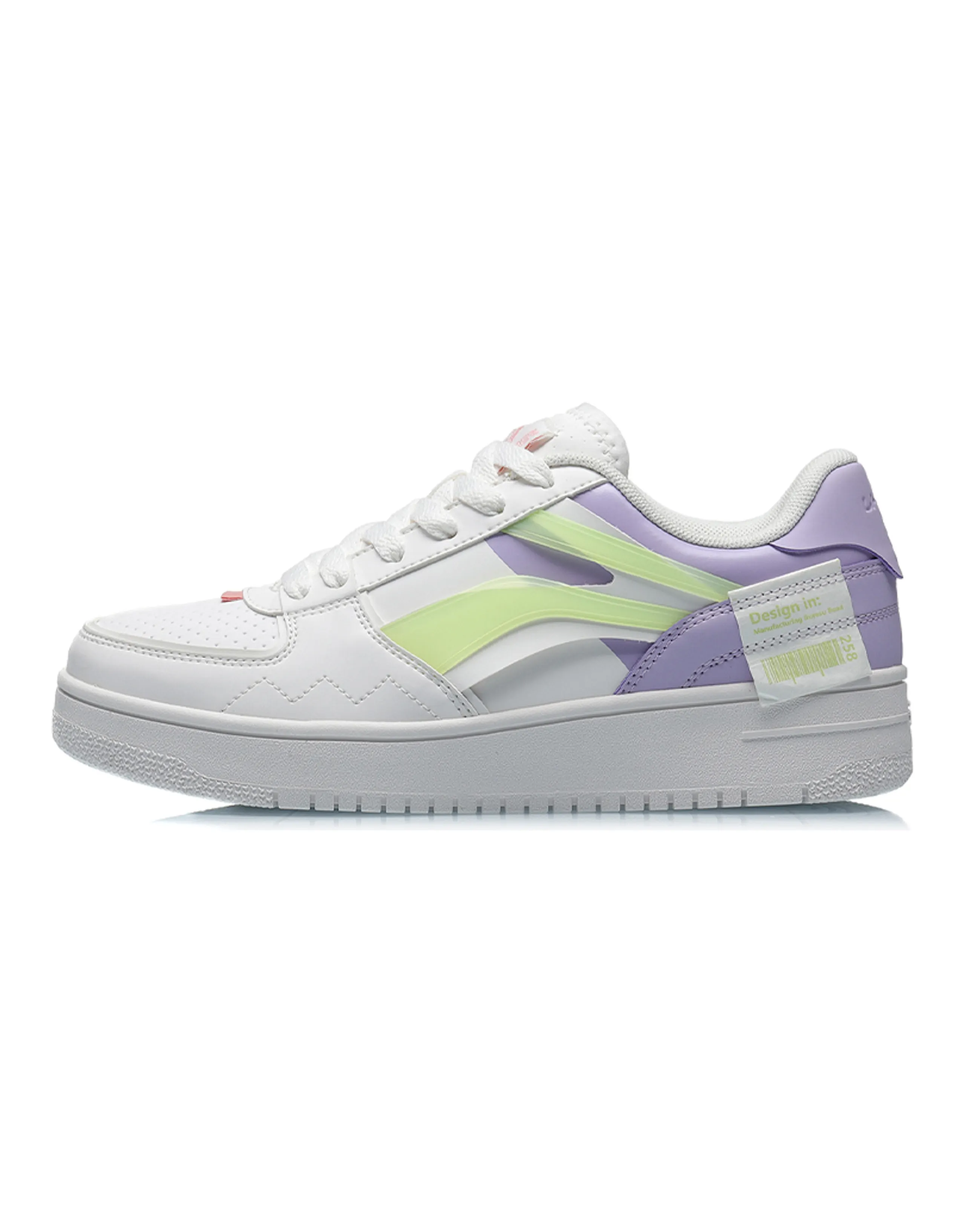LiNing Breathable Slip-Resistant Lightweight Low-Top Skateboard Shoes Women's Moonlight Purple