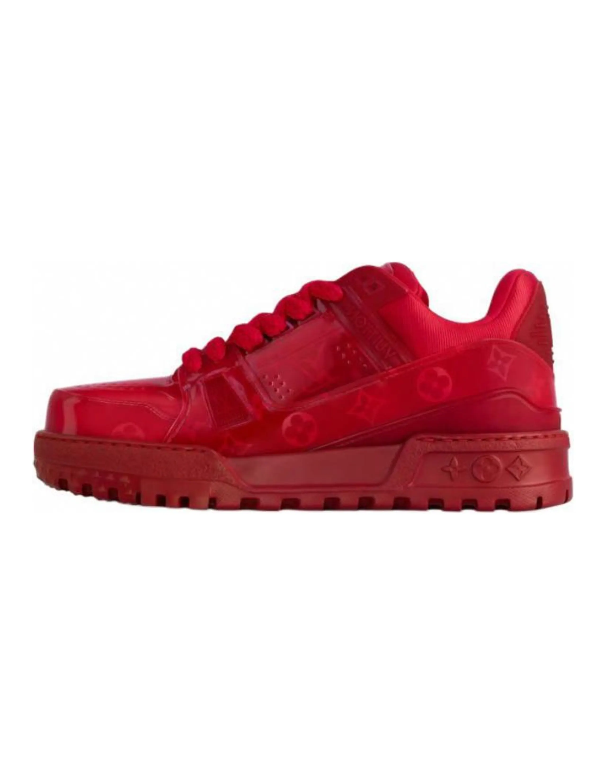 LOUIS VUITTON Trainer Maxi Low-Top Skateboard Shoes Men's Red