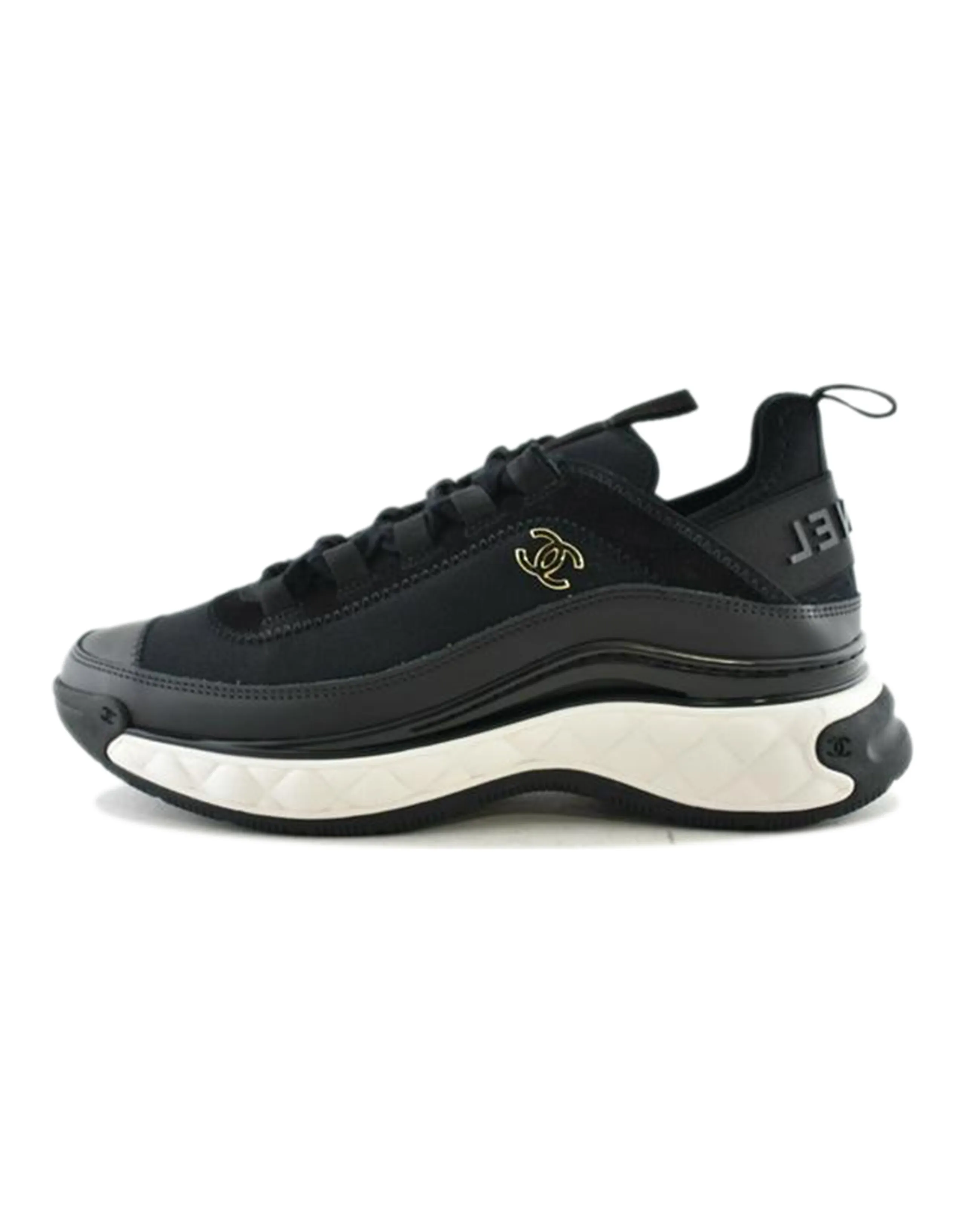 CHANEL Velvet Calfskin & Mixed Fibers Sneaker 'Black'