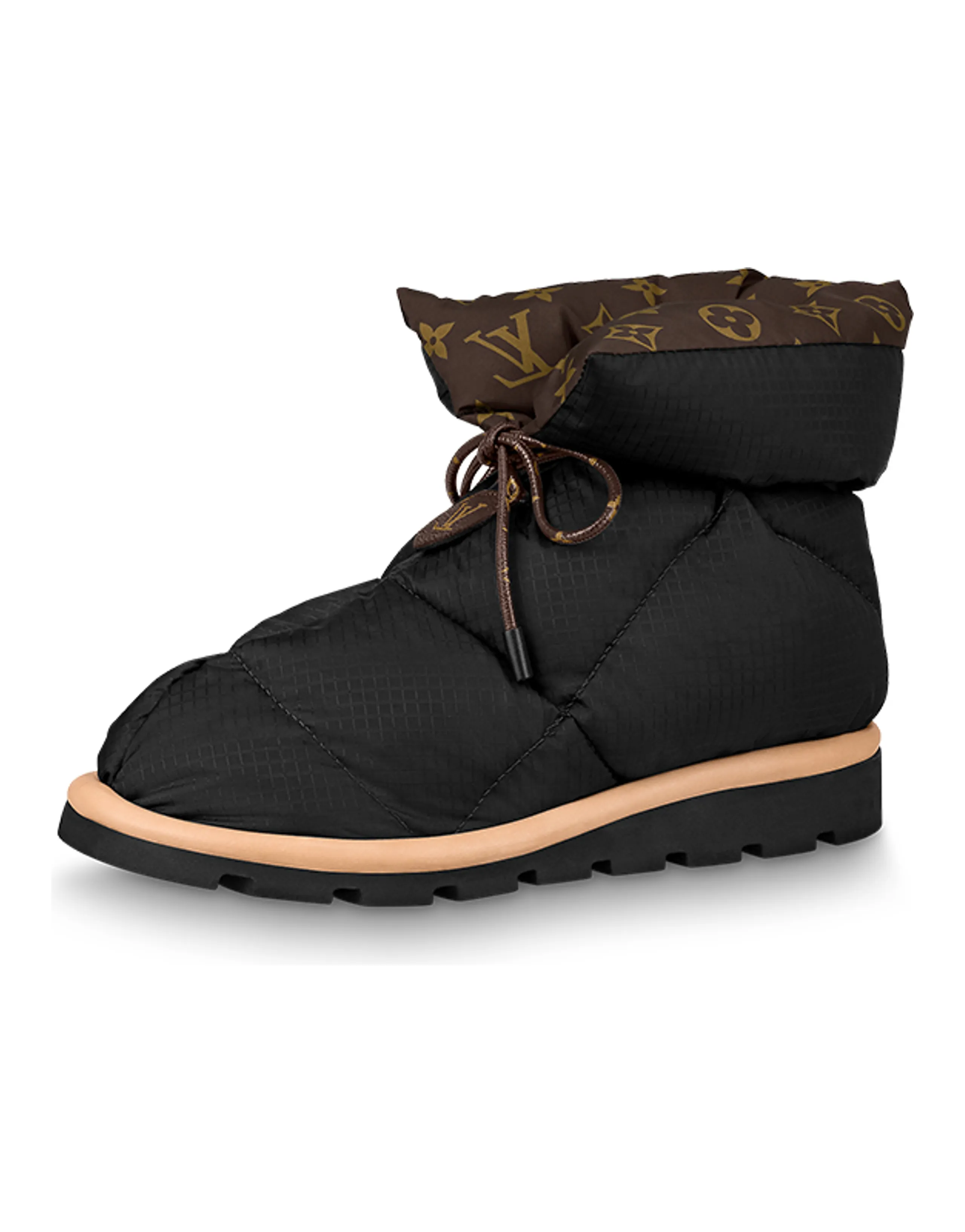 LOUIS VUITTON Pillow Comfort Ankle Boots 'Black With Brown' Women's