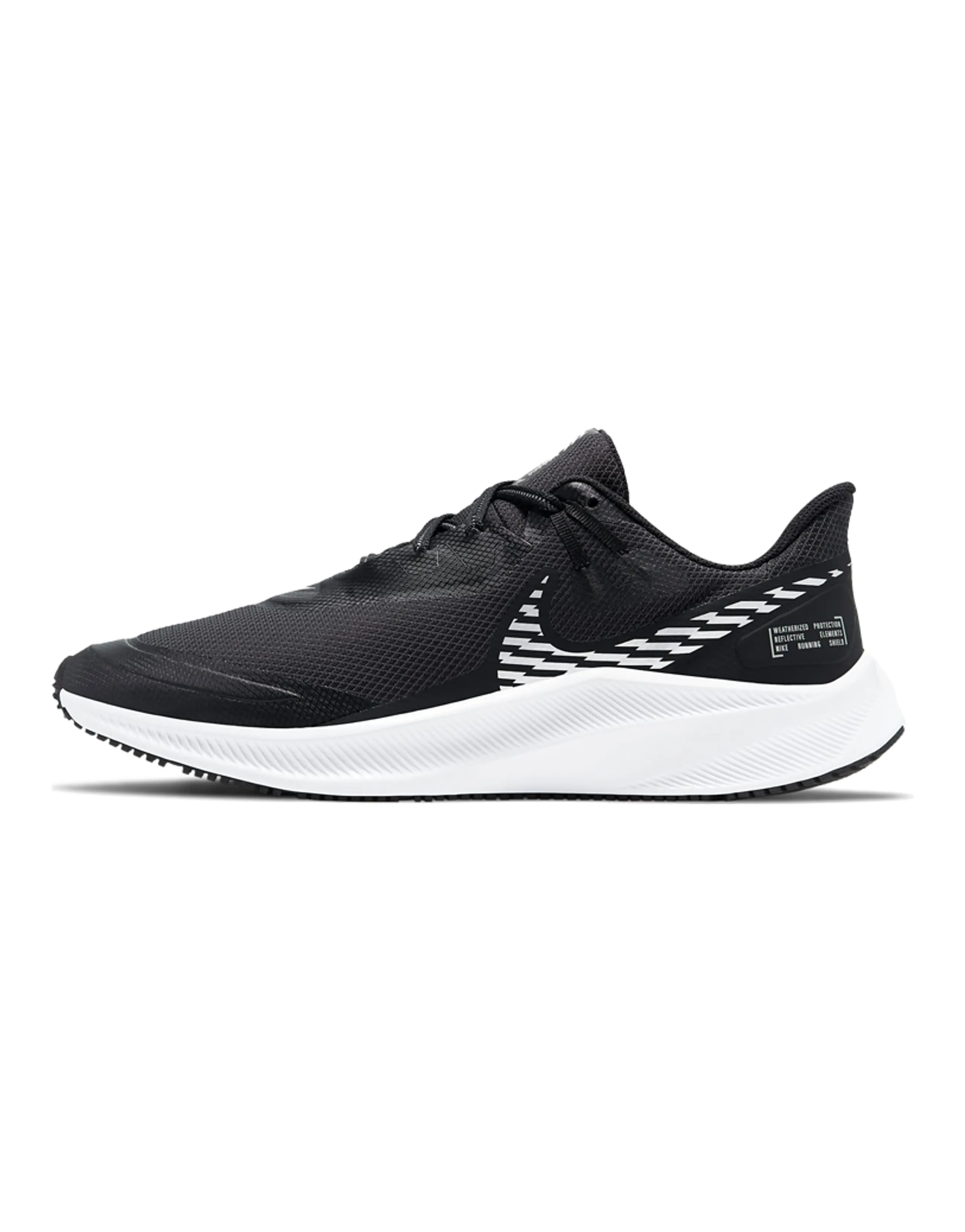 Nike Quest 3 Shield 'Black Metallic Silver'