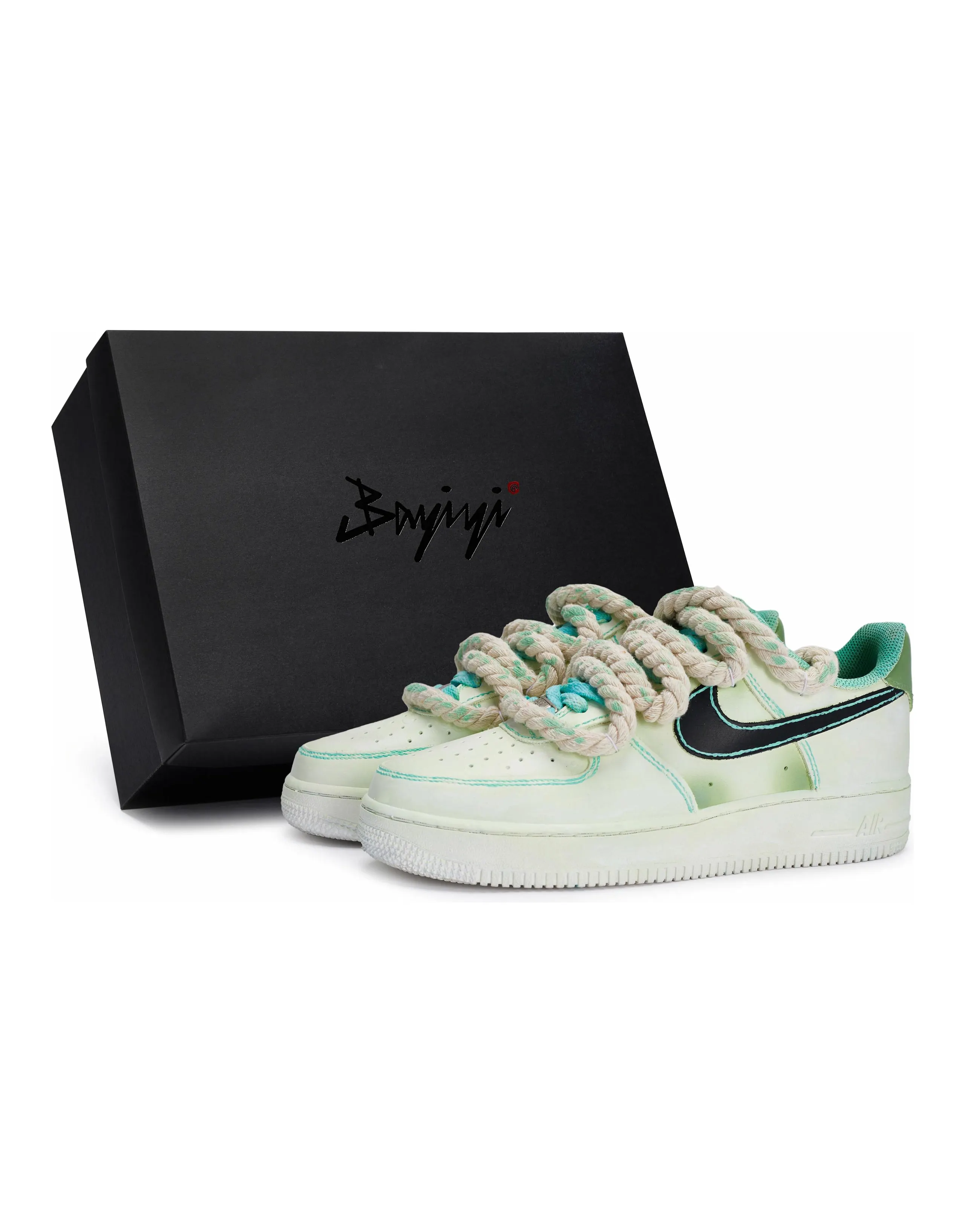 Nike Air Force 1 811 Manufacturing Dream Frequency Slip-Resistant Low-Top Skateboard Shoes Unisex Green Black