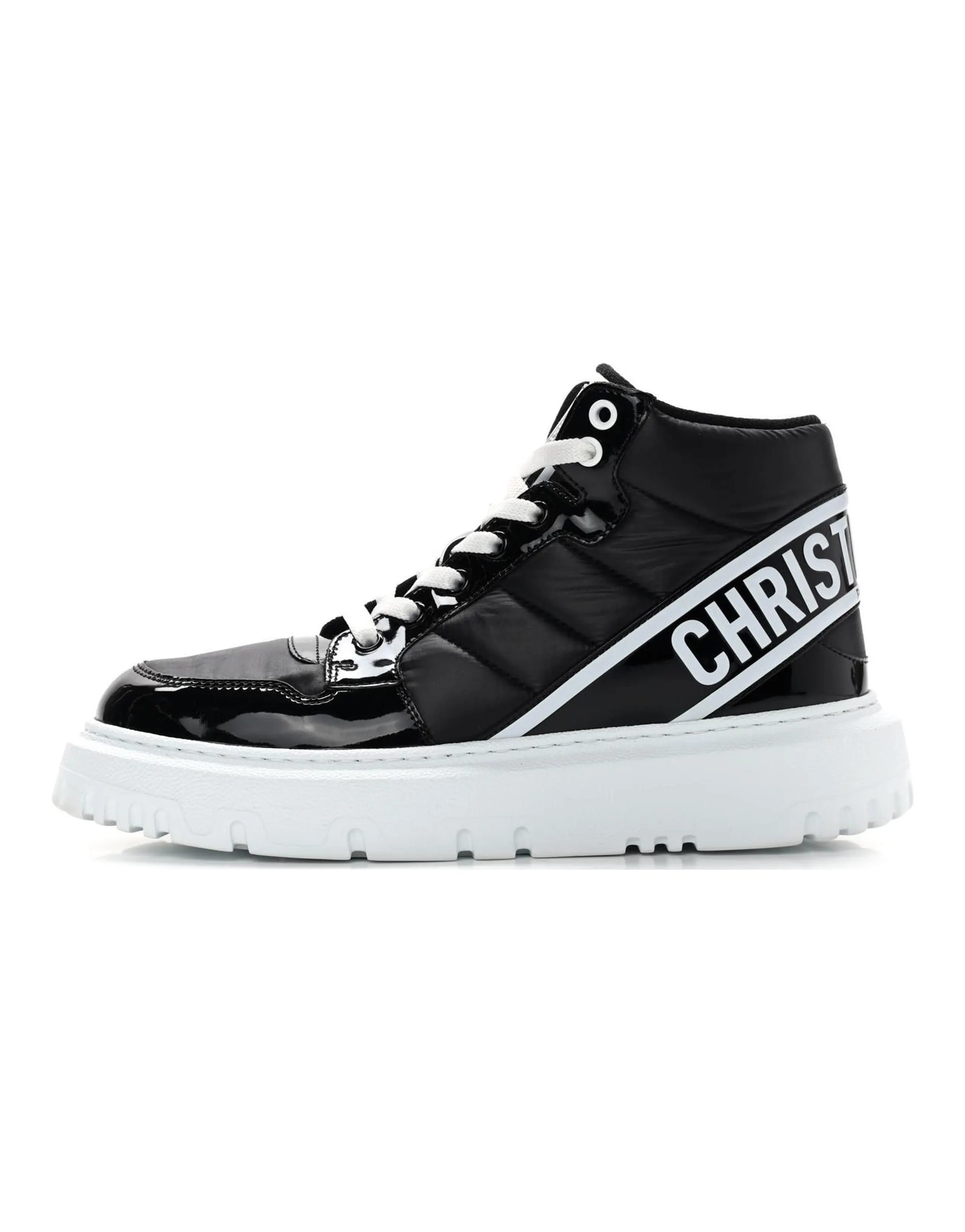 DIOR D Player High Top Stylish Skateboarding Shoes Women's Black