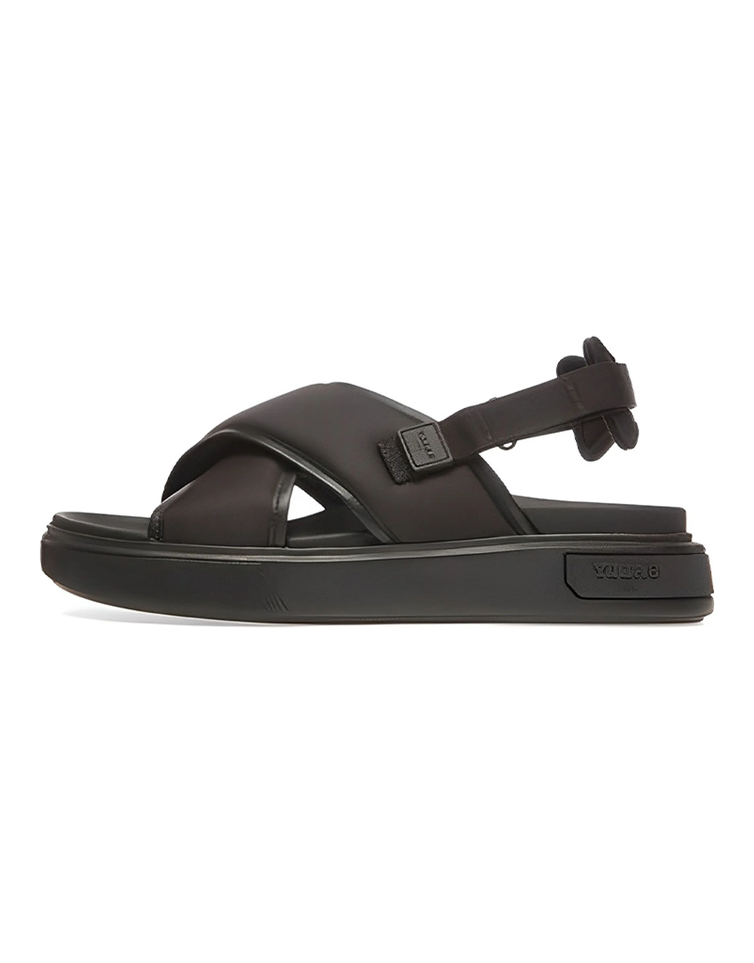 BALLY Fabric Open-Toe Hook-and-Loop Strap Sandals Men's Black