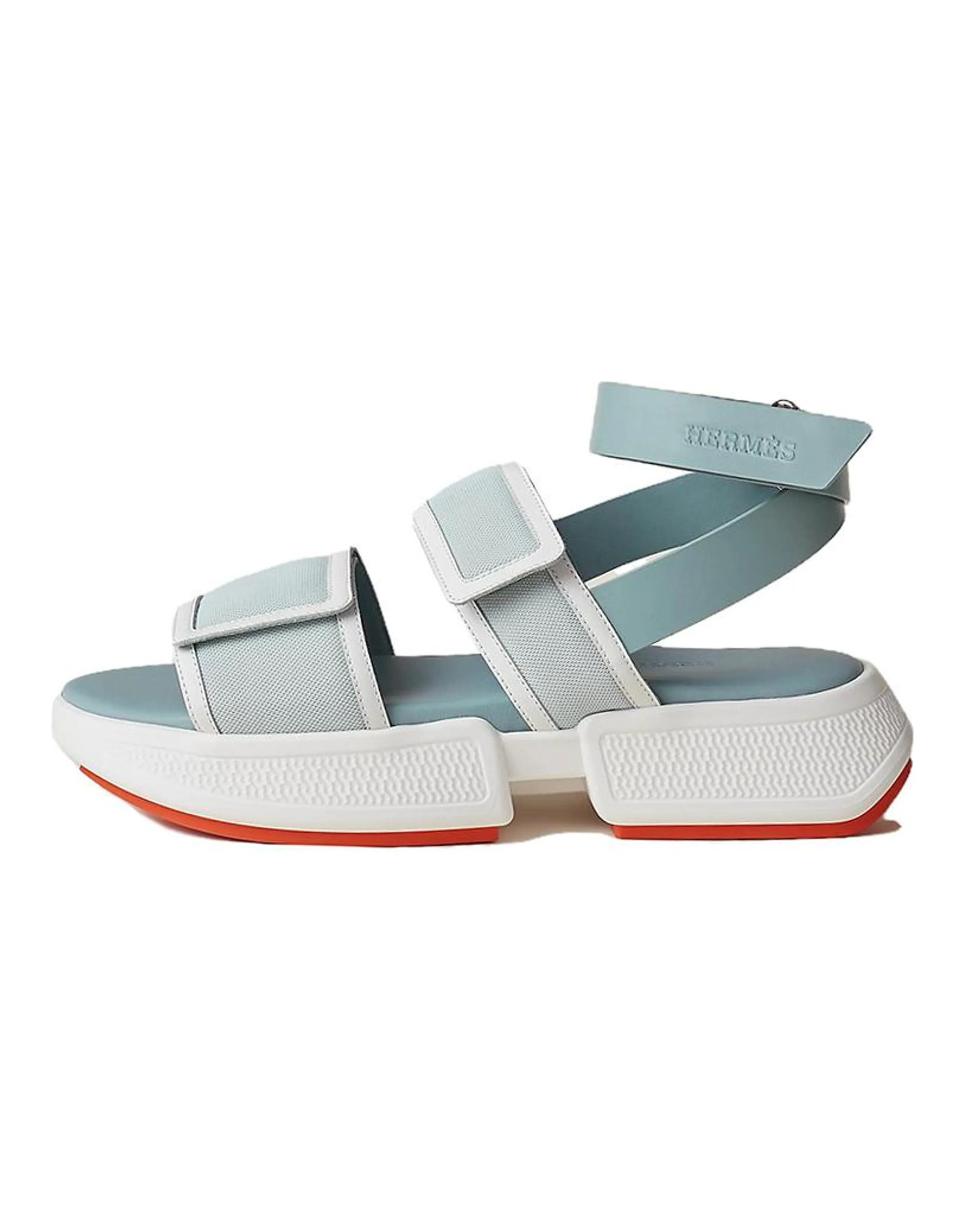 HERMES Geek Beach Sandals Women's Green White