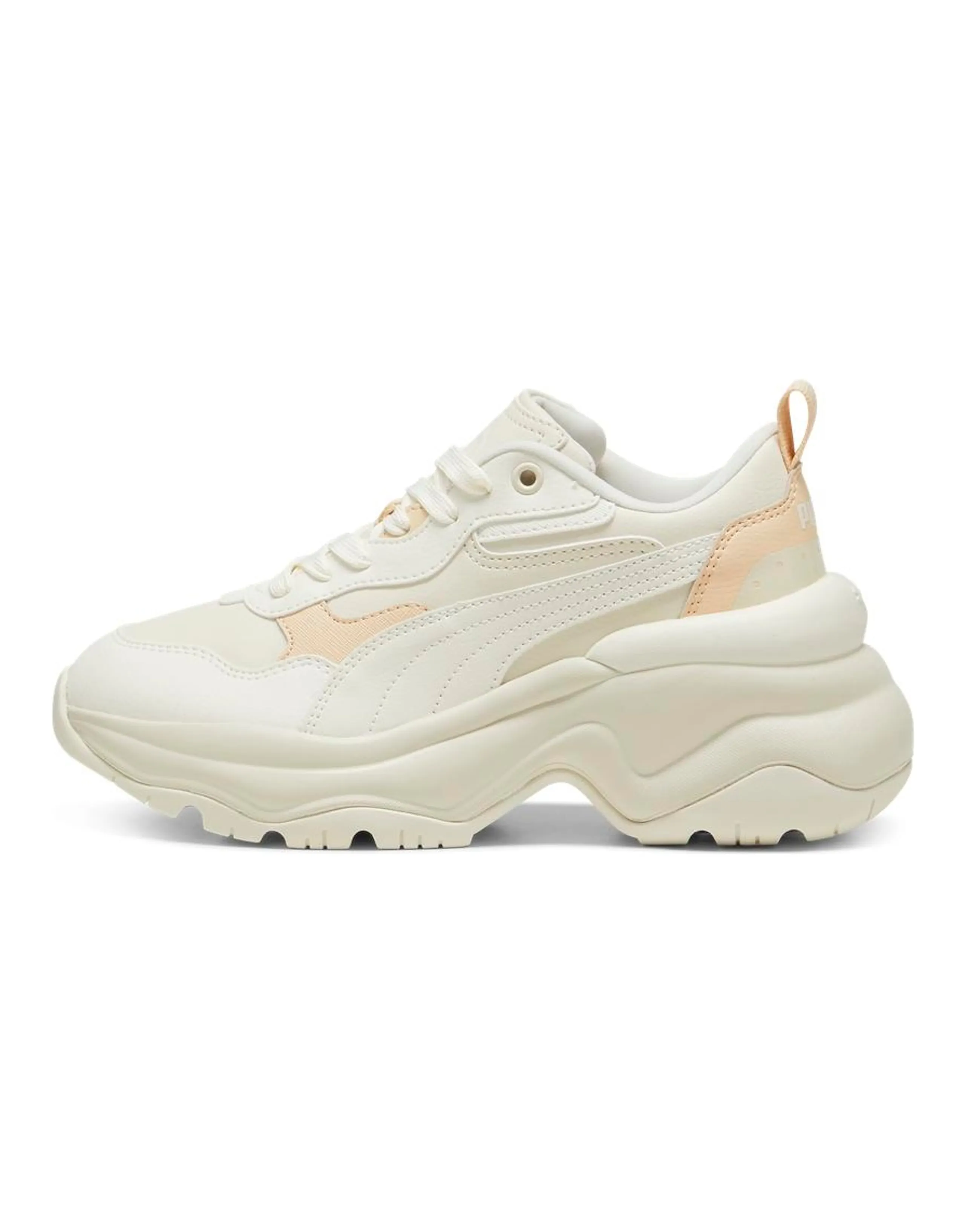 PUMA Cilia Wedge Wear resistant And Lightweight Low Top Casual Shoes Women's Beige