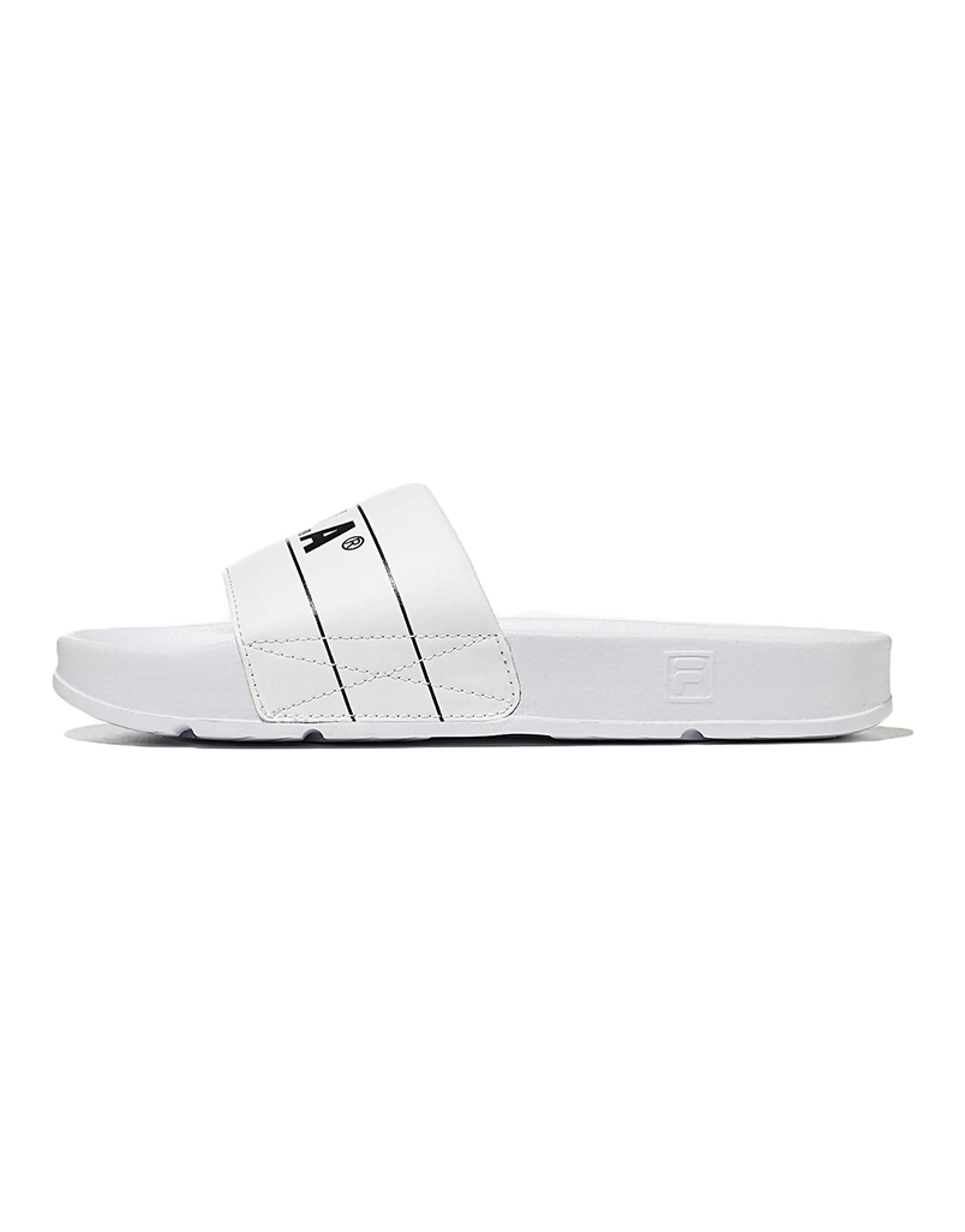 FILA DRIFTER Quiet Slip-Resistant Slide Slippers Unisex White Black Korean Style