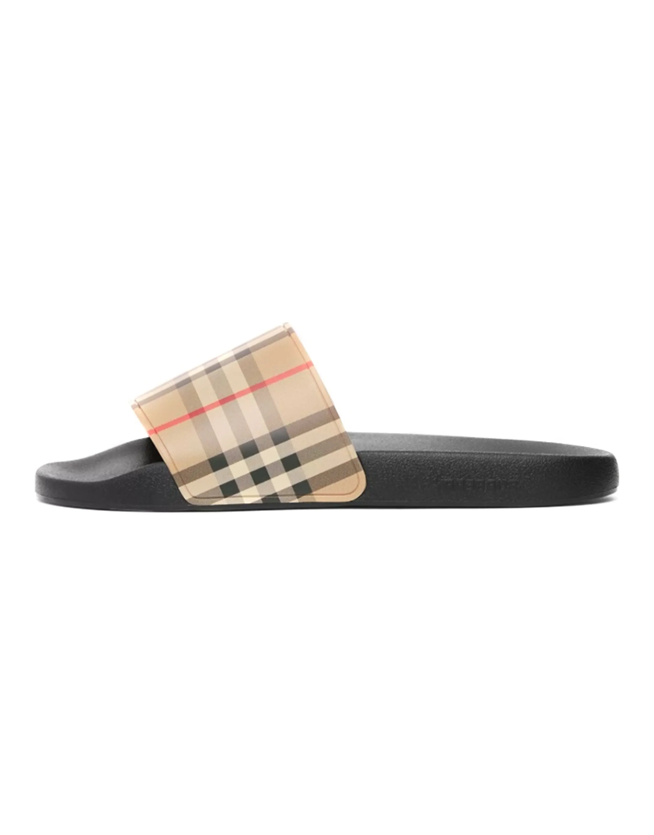 Burberry Furley Check Slides Archive Beige