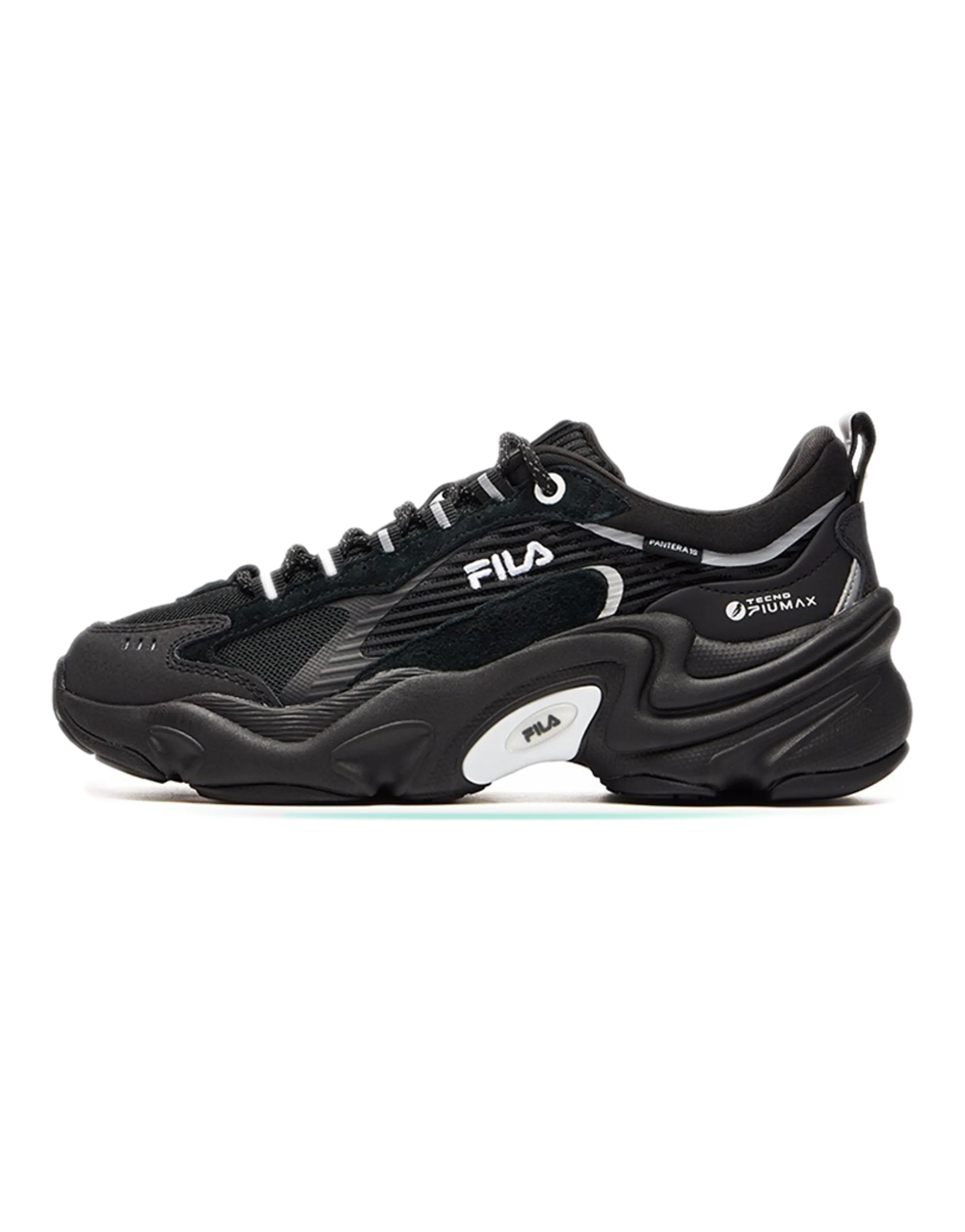 FILA Damping Wearable Platform Clunky Shoes Black Women's