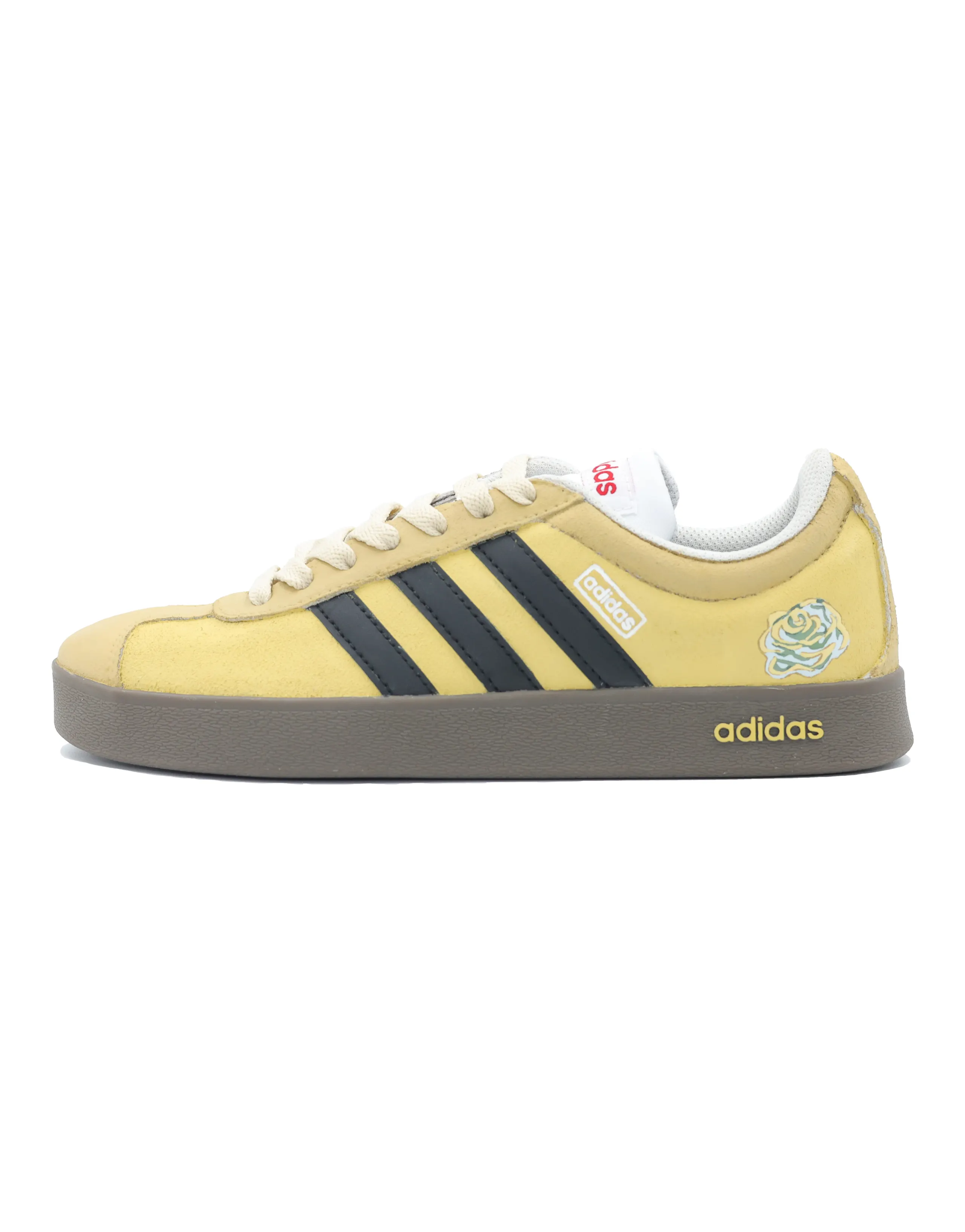Adidas Neo VL Court 2.0 Skateboard Shoes Unisex Low-Top Light Yellow