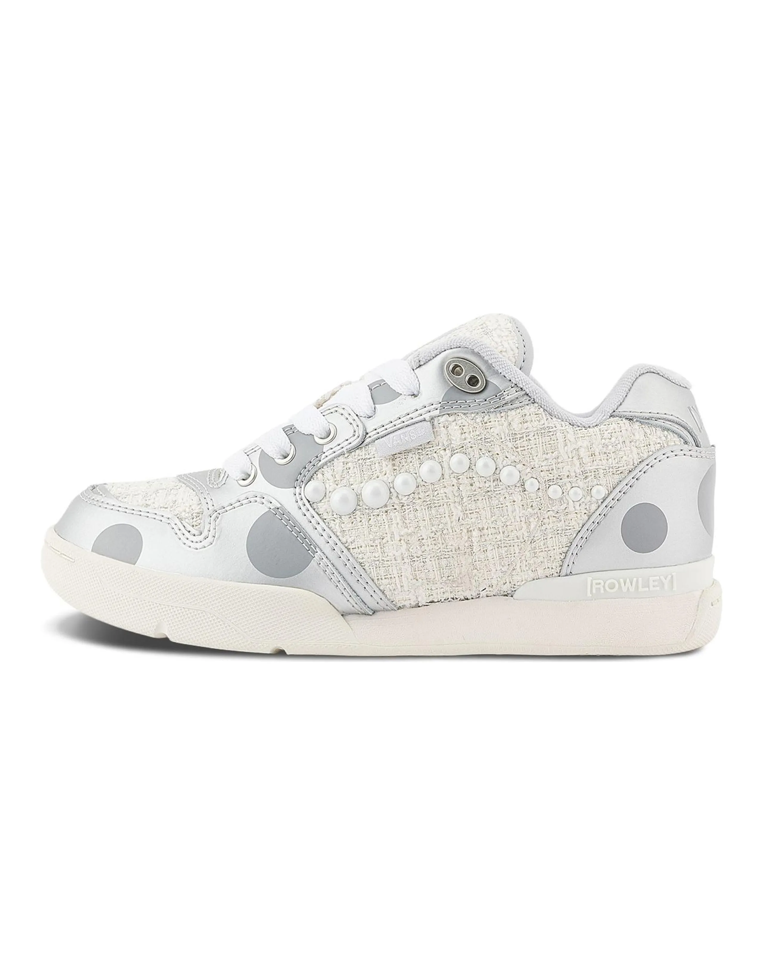 ZHANGQUANSHENIANXIANDING x Vans Rowley Wear-resistant And Lightweight Low-Top Skateboard Shoes Unisex White