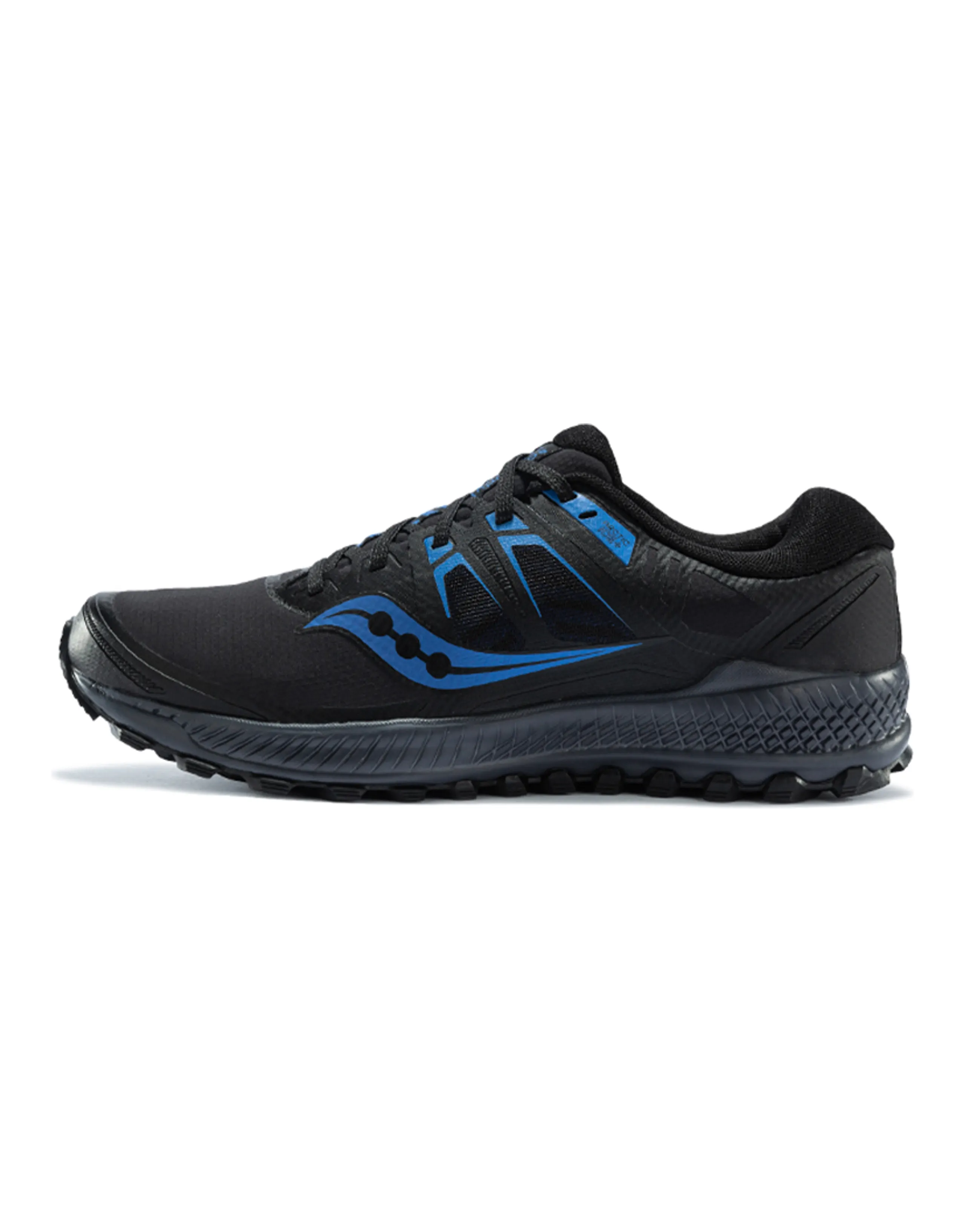 Saucony Cushioning Wear-Resistant Breathable Supportive Low-Top Running Shoes Men's Black Blue