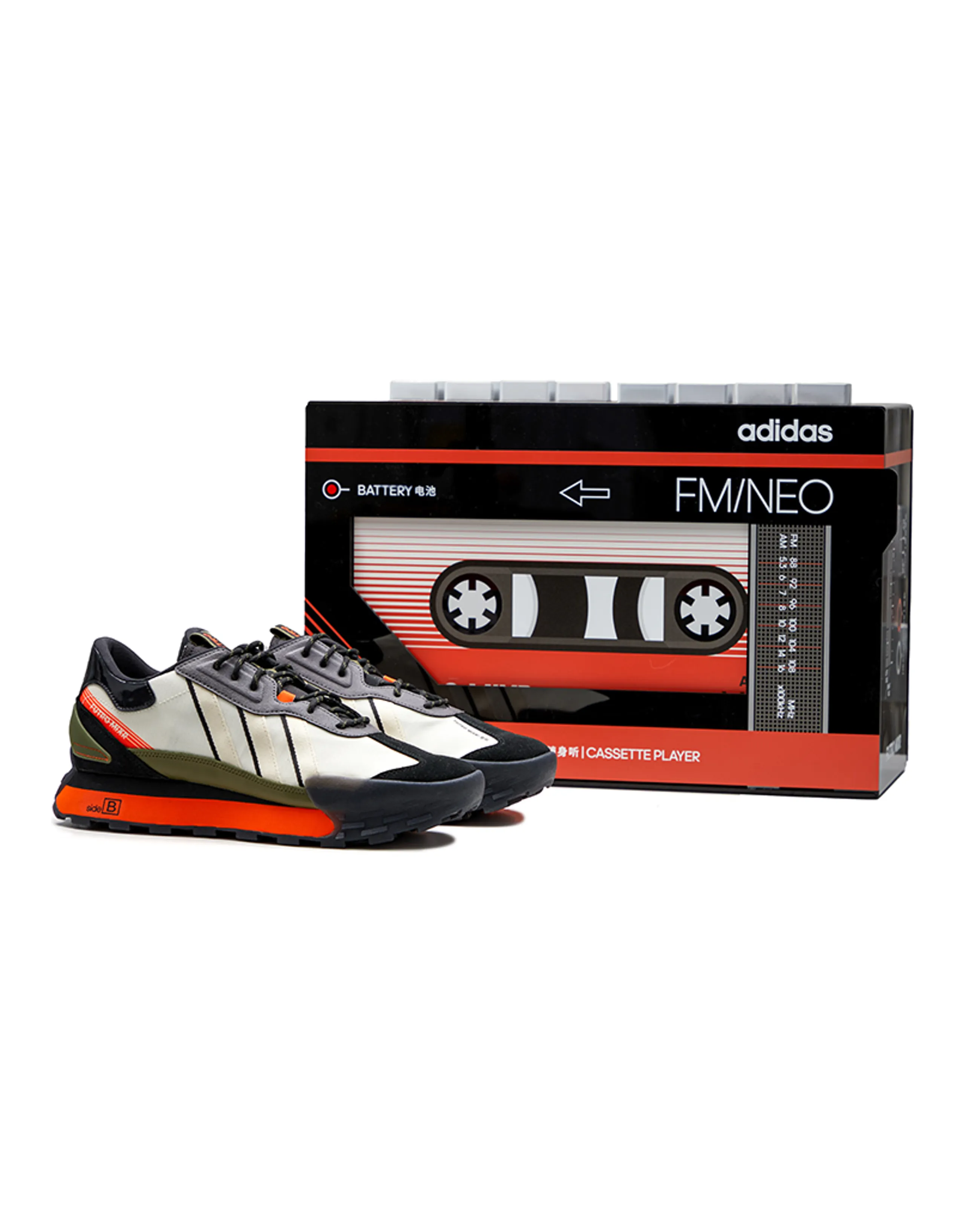 adidas neo Futro Mixr Black White Orange