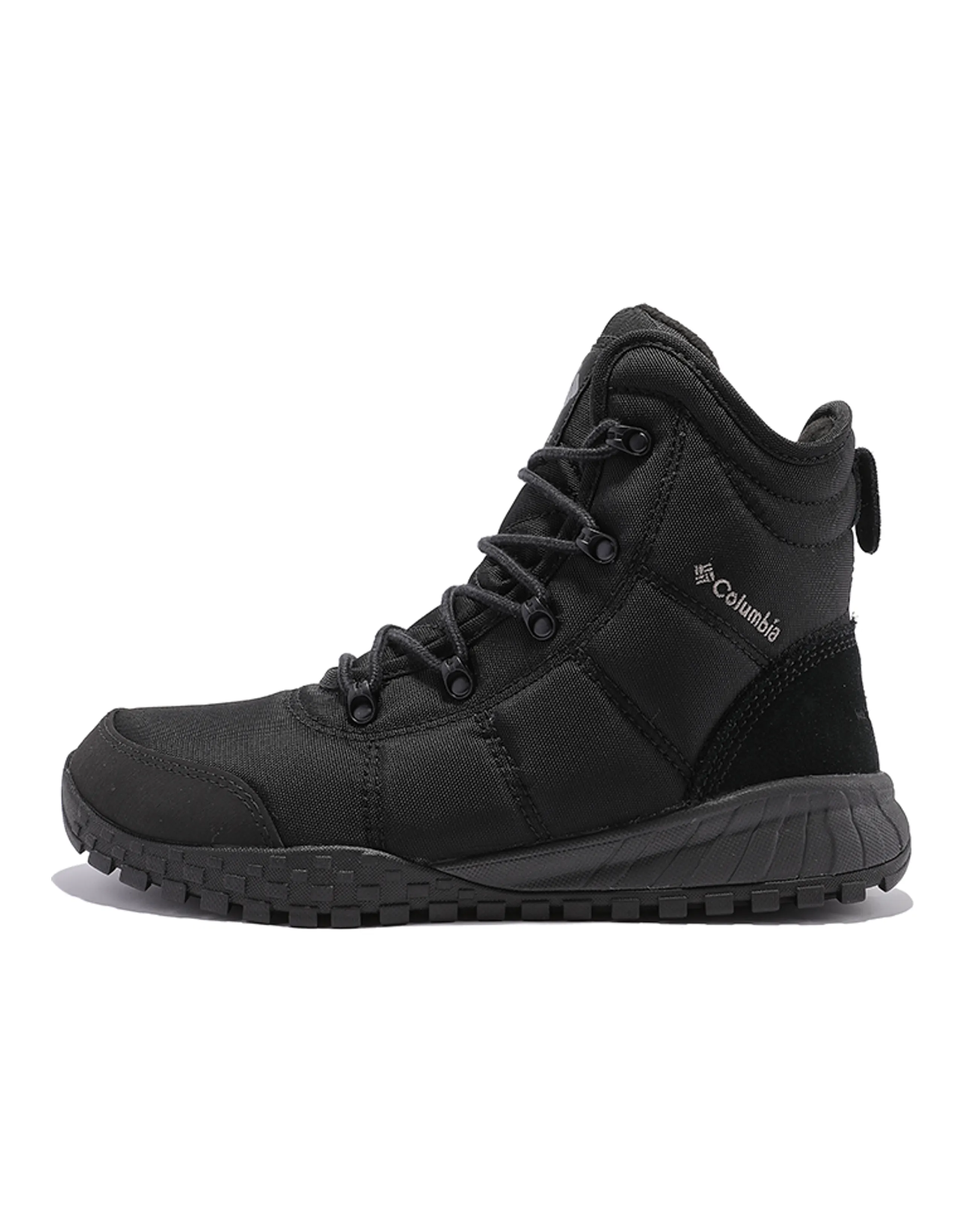Columbia Anti-Slip And Wear-Resistant Water-Resistant Support Mid-Top Trekking Shoes Men Black